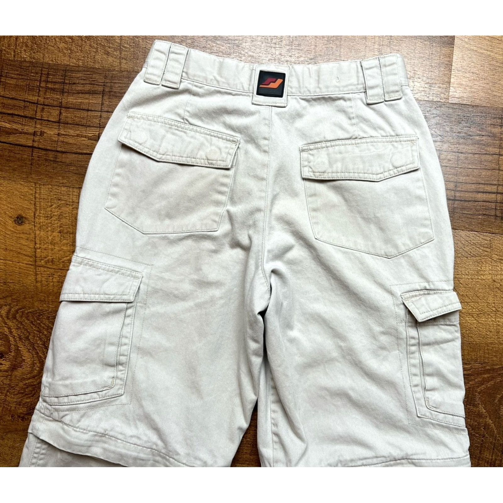 Lee VTG Lee Pipes Baggy Cargo Pants Mens Size 25X26 Beige Jnco Style 90s Wide Leg Pants Mens Baggy Cargo Jnco 90s Theme Pipes Vintage Lee Size US 26 / EU 42 - 4 Thumbnail