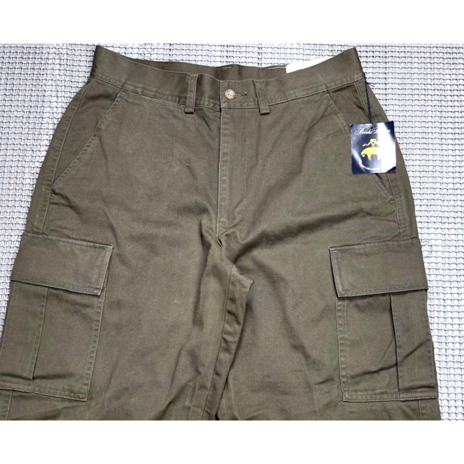 Brooks Brothers VINTAGE Brooks Brothers Pants Men 30X30 Cargo Baggy Cotton Canvas 90s Green Size US 30 / EU 46 - 6 Thumbnail