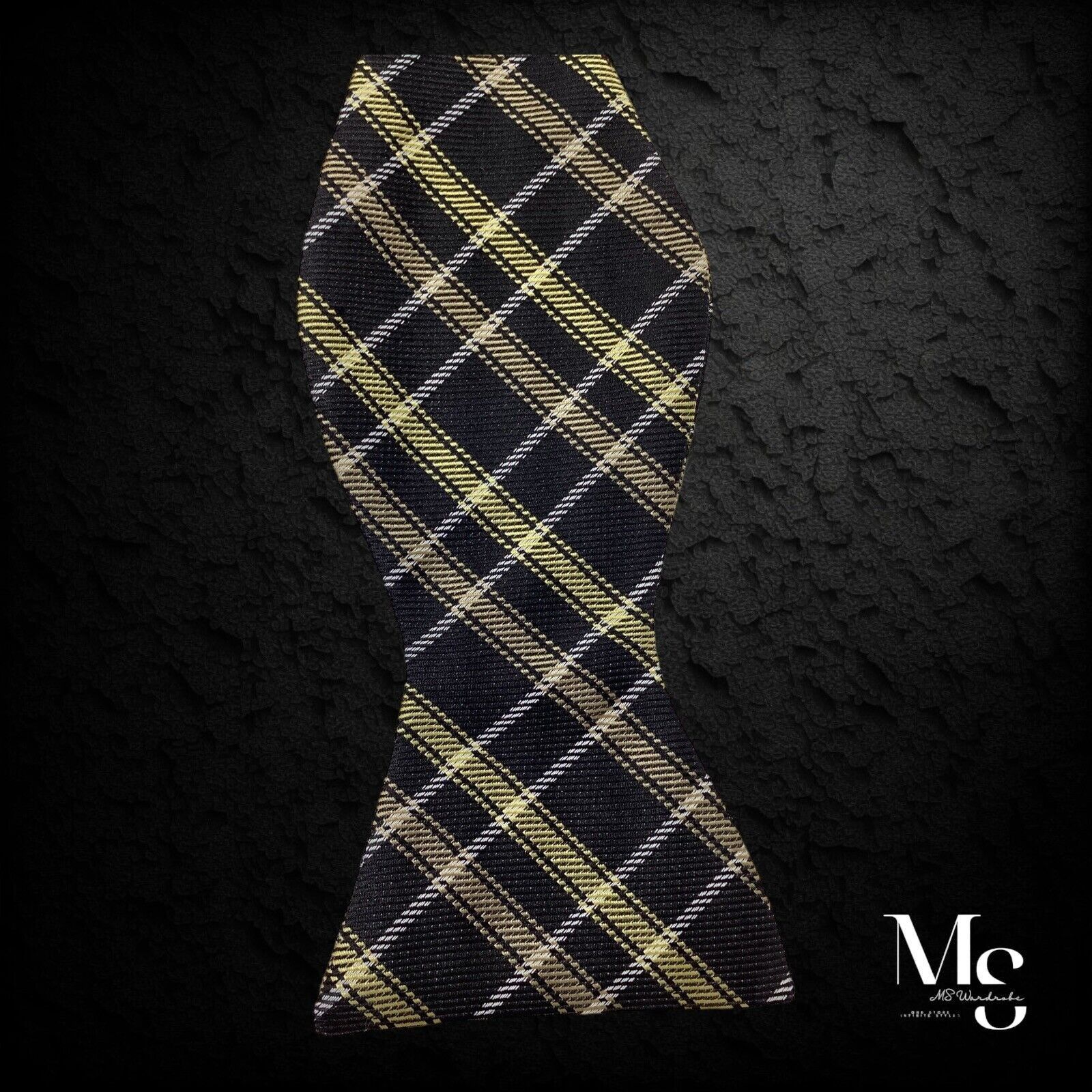 Other AMAZING Black Green Plaid &Cheks Set Adjus Self Bow Tie Tie Size ONE SIZE - 2 Thumbnail