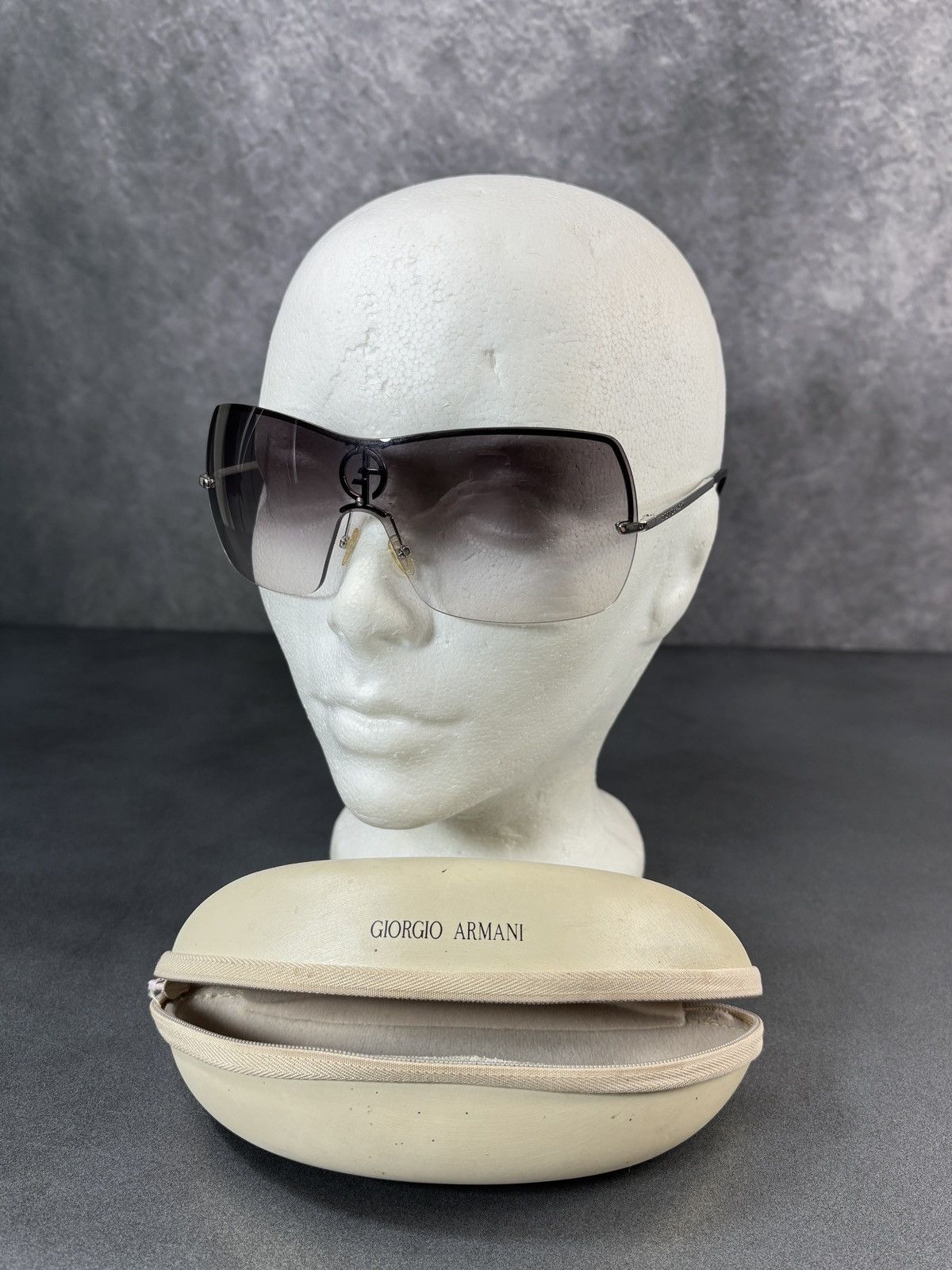 Giorgio Armani 2000s Giorgio Armani Shield Sunglasses GA 329/S Y2K Metal Size ONE SIZE - 23 Thumbnail