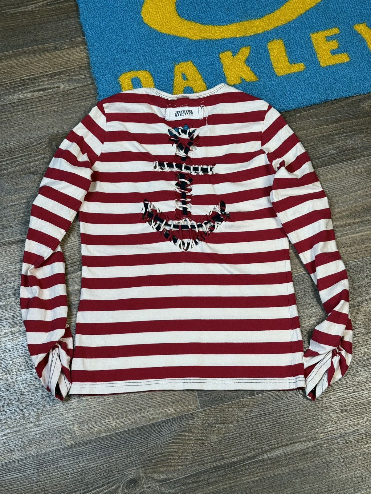 Jean Paul Gaultier Vintage Jean Paul Gaultier Heart Anchor Cutout Long Sleeve Size L / US 10 / IT 46 - 9 Thumbnail
