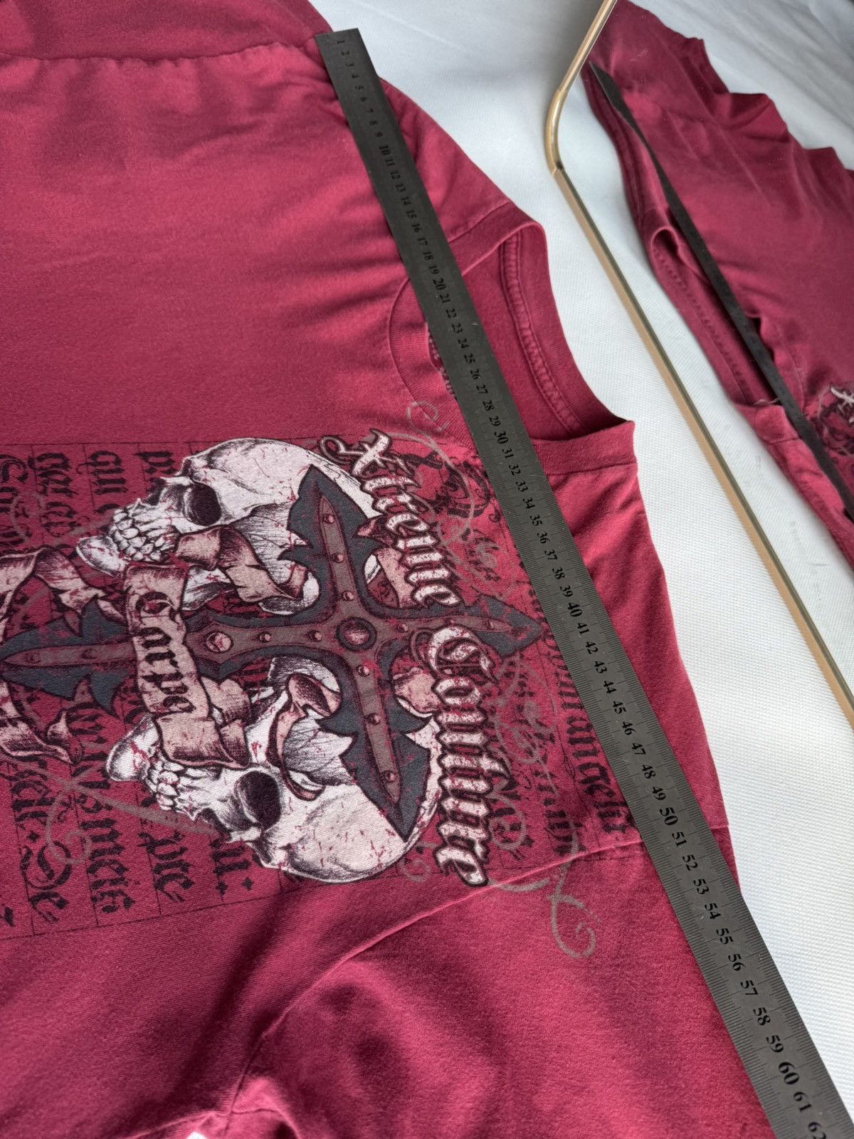 Ken Carson Affliction Ken carson Style Grunge Skull Tee Red L size Goth Size US L / EU 52-54 / 3 - 15 Thumbnail