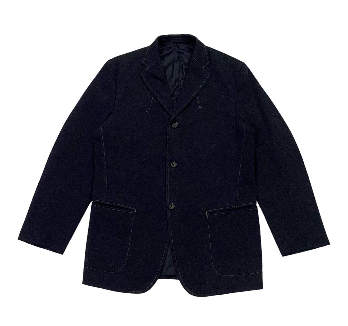 Jil Sander Jil Sender Navy Blue Blazer/Jacket Size US M / EU 48-50 / 2 - 2 Thumbnail