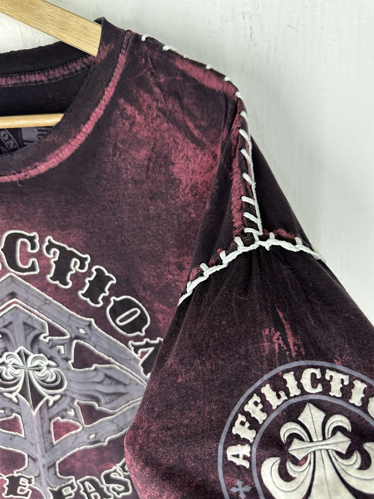 Affliction Vintage Affliction Cyber Fleur Wings Shirt Tee Size US XXL / EU 58 / 5 - 10 Thumbnail
