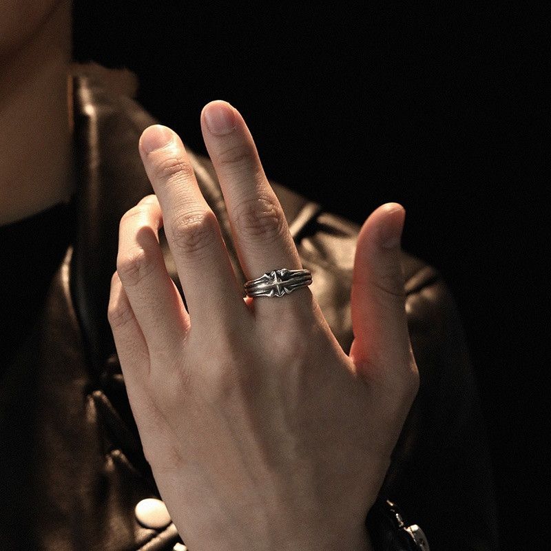 Jewelry × Vintage Resizable Relief Star Ring Size ONE SIZE - 4 Thumbnail
