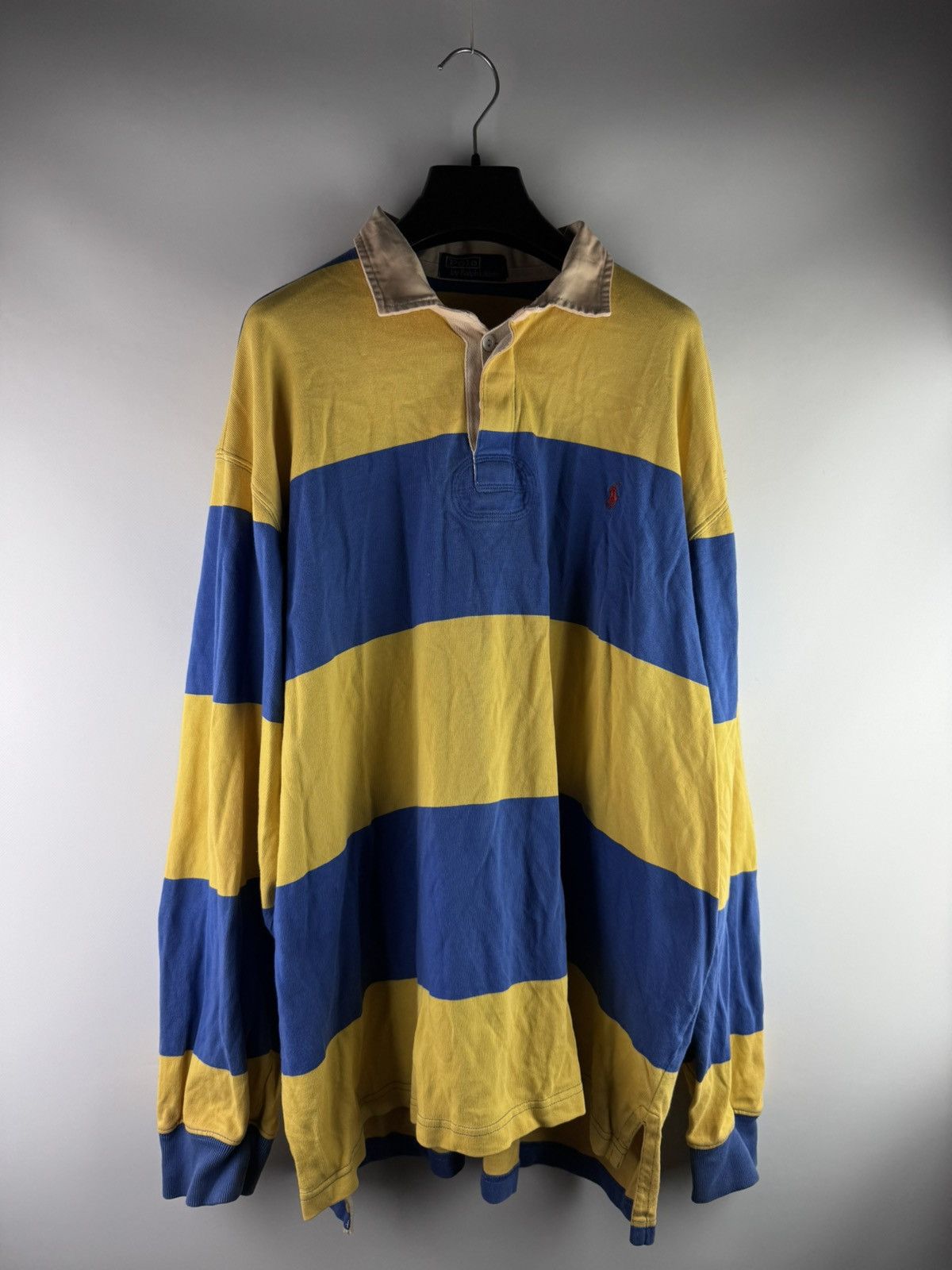 Polo Ralph Lauren Vintage 90s Polo Ralph Lauren Rugby Long Sleeve Polo Shirt 🏉 Size US XL / EU 56 / 4 - 1 Thumbnail
