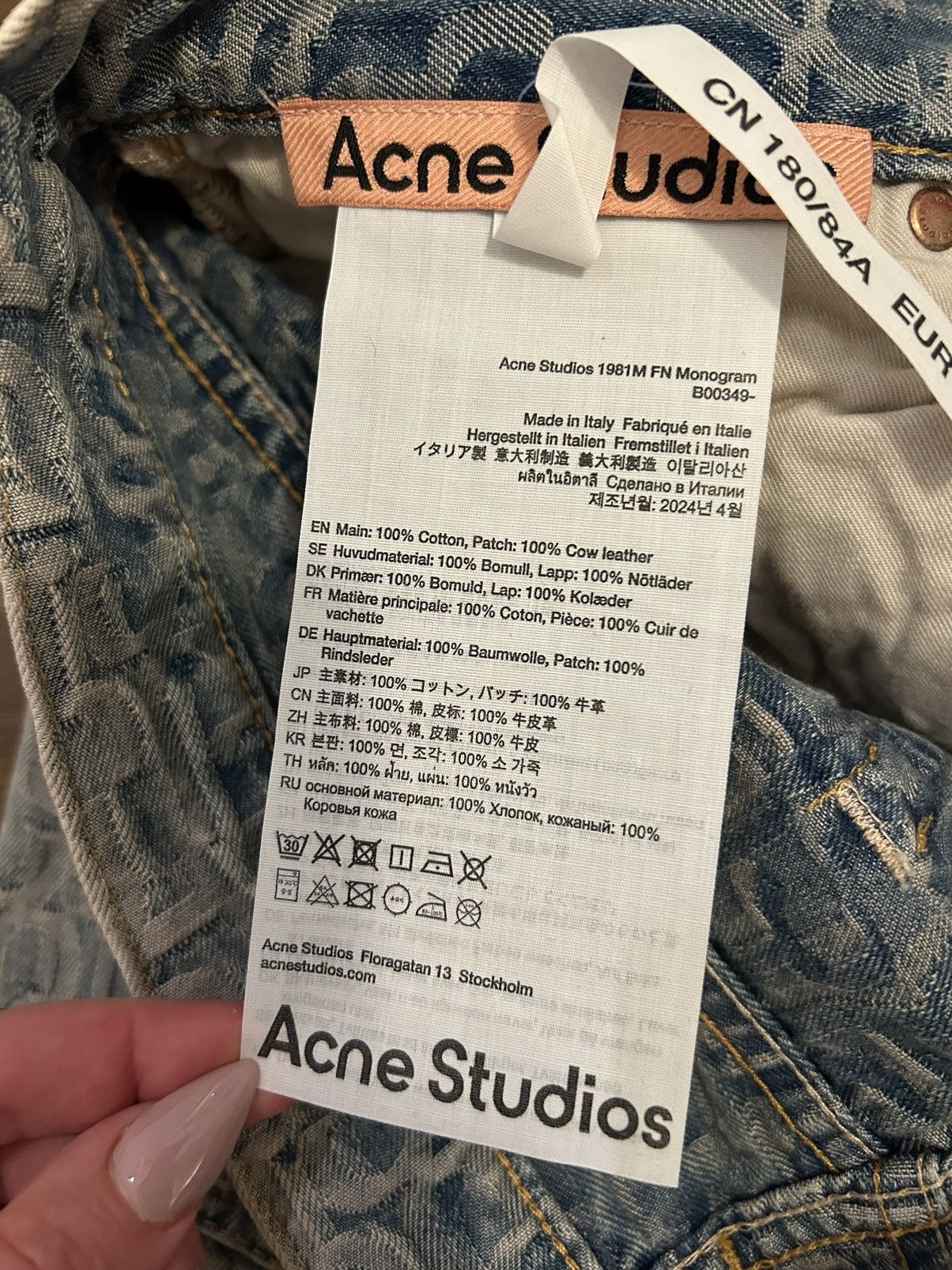 Acne Studios Acne Studios Monogram jeans Size US 33 - 6 Thumbnail