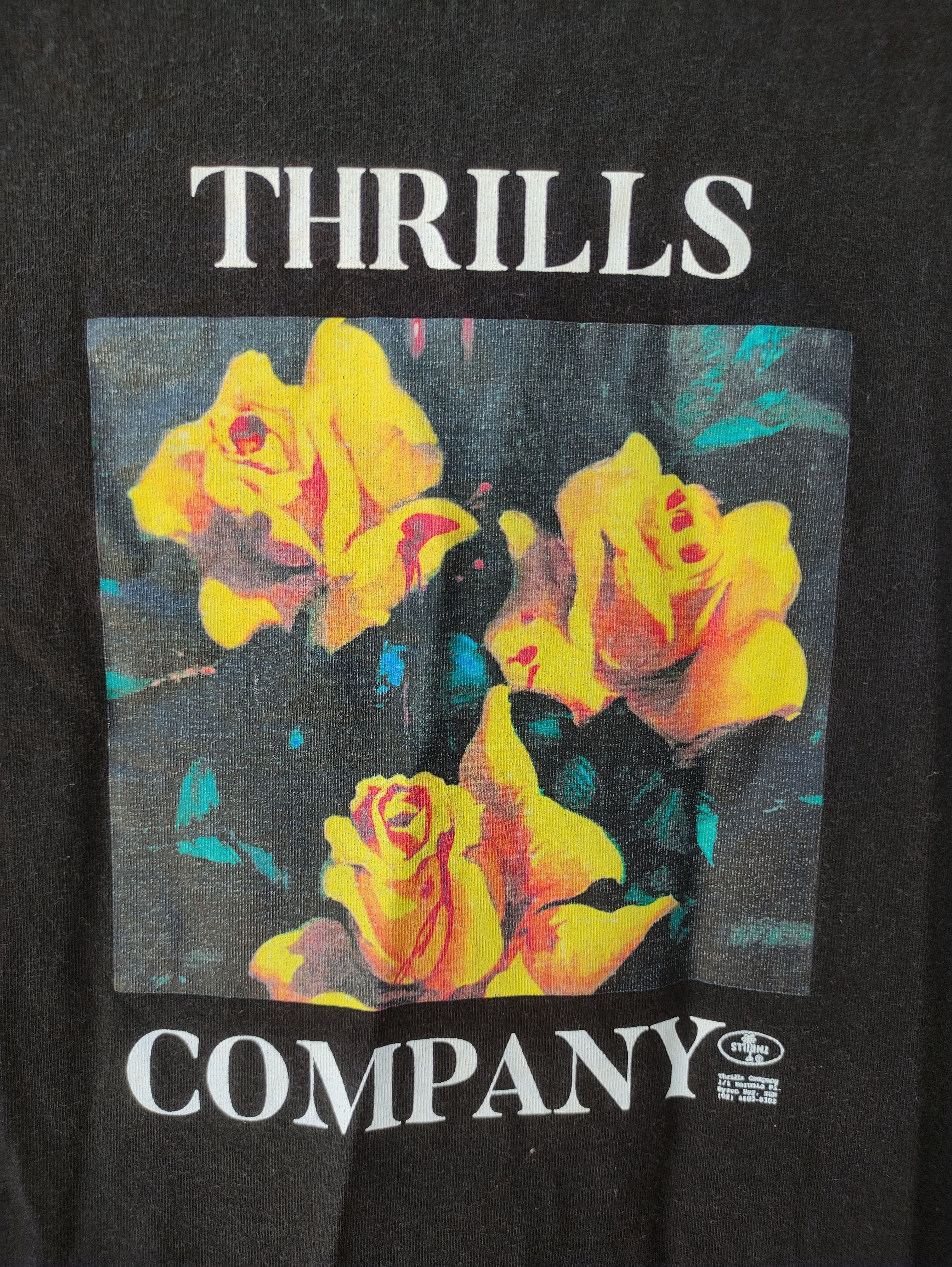 THRILLS THRILLS COMPANY FLOWERS mens black tee Size US L / EU 52-54 / 3 - 3 Thumbnail