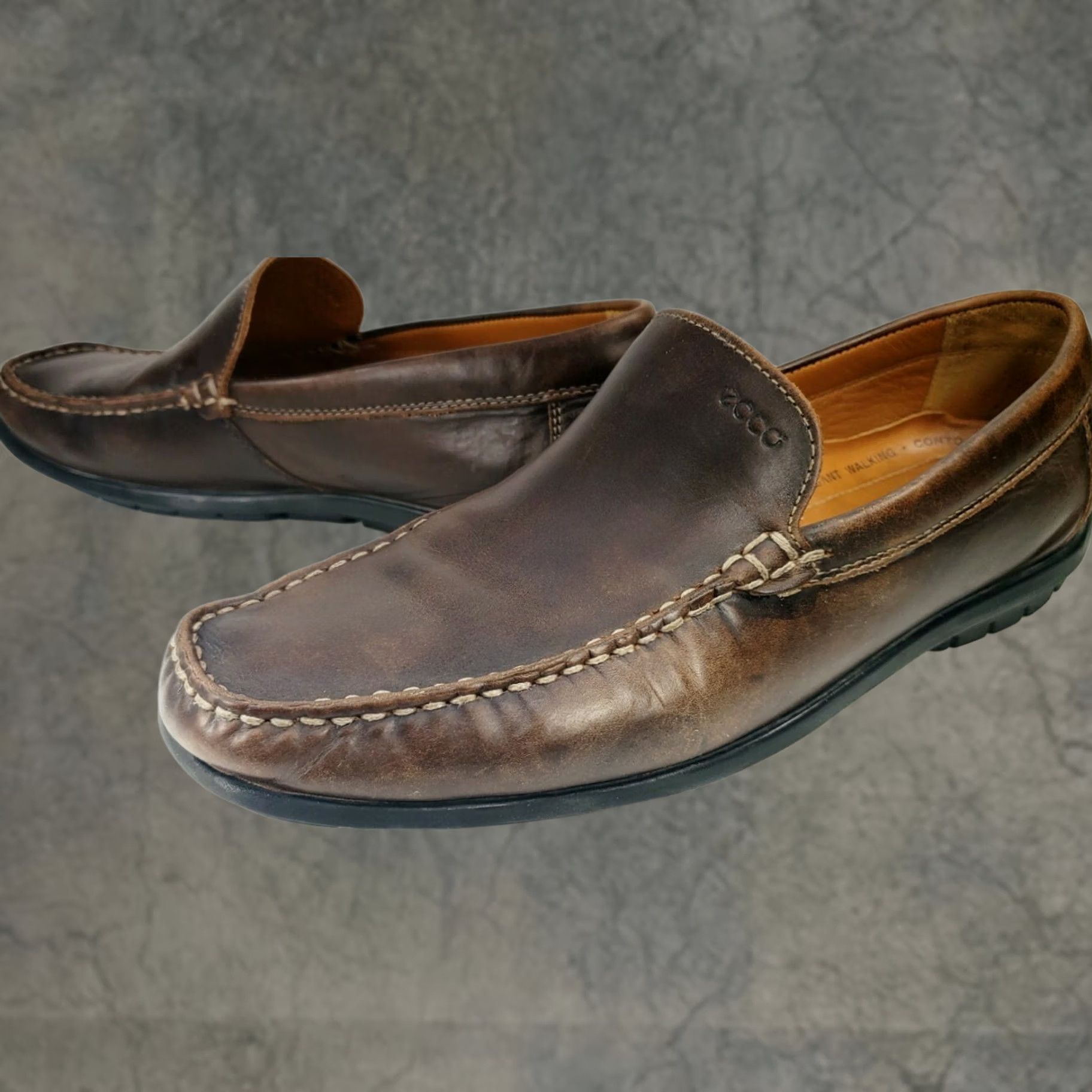 Ecco ECCO Loafers & Slip Ons Mens Brown Men Size 11M 44EU Leather Hand Sewn Size US 10.5 / EU 43-44 - 1 Thumbnail