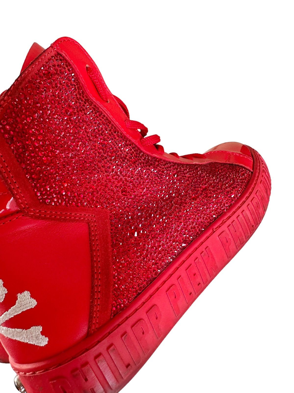 Philipp Plein Sz41 $5000 Money Beast Crystal Embellished Red Leather High Size US 8 / EU 41 - 9 Thumbnail