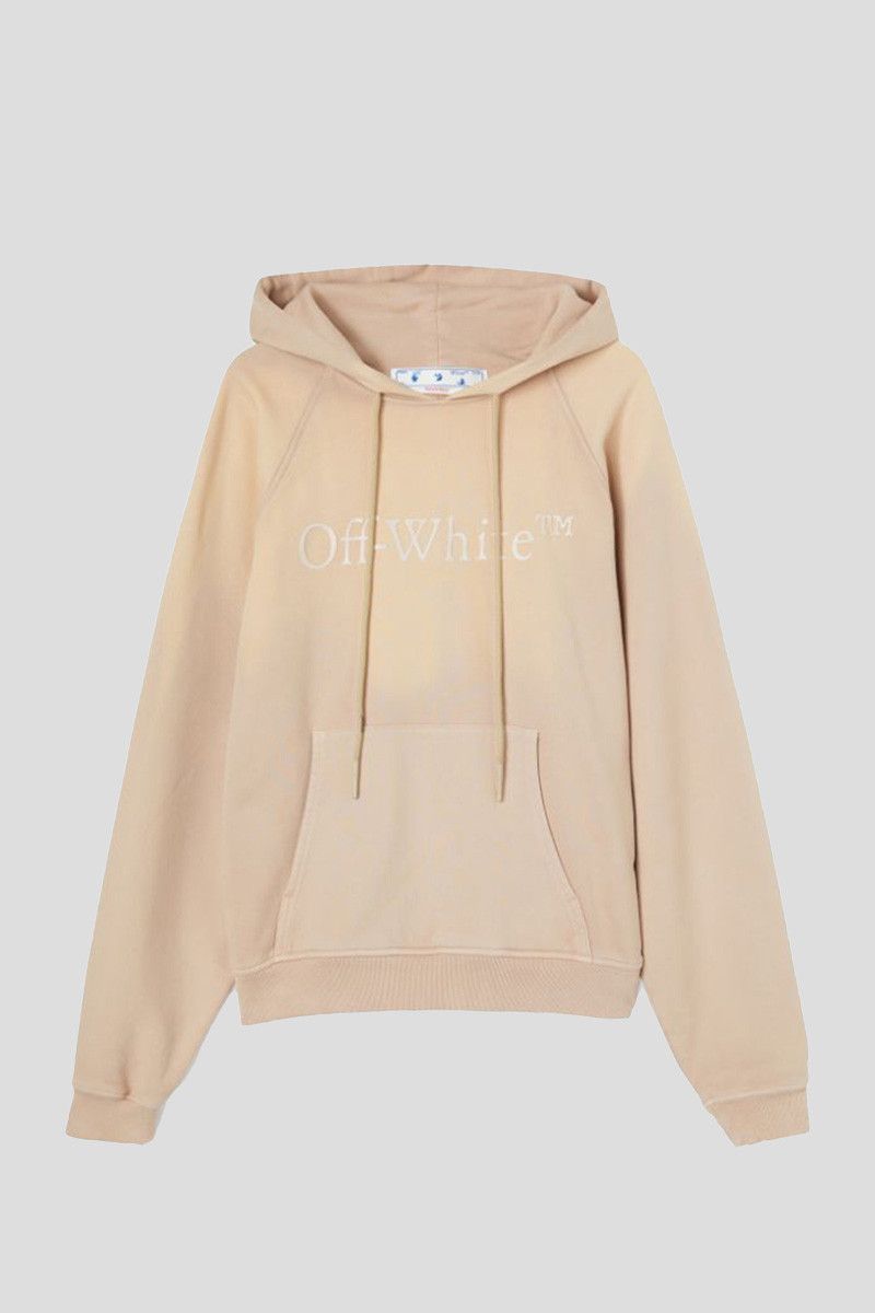 Off-White o1gr1nt0125 Laundry Raglan Skate Hoodie in Beige Size US S / EU 44-46 / 1 - 1 Thumbnail