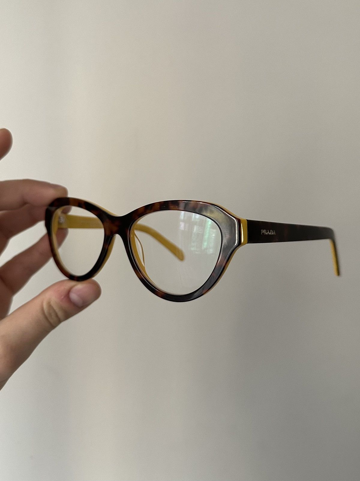 Prada Prada Cat Eye VPR 25RV Glasses Tortoise Yellow Italy Size ONE SIZE - 1 Thumbnail