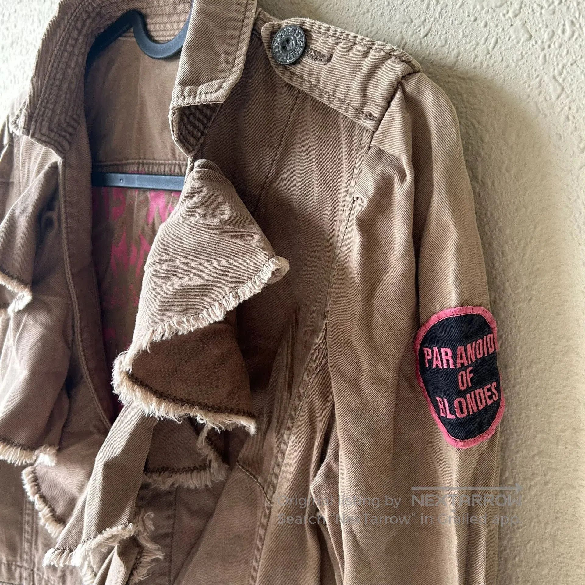 Hysteric Glamour vintage ruffled brown workwear jacket. Size M / US 6-8 / IT 42-44 - 3 Thumbnail
