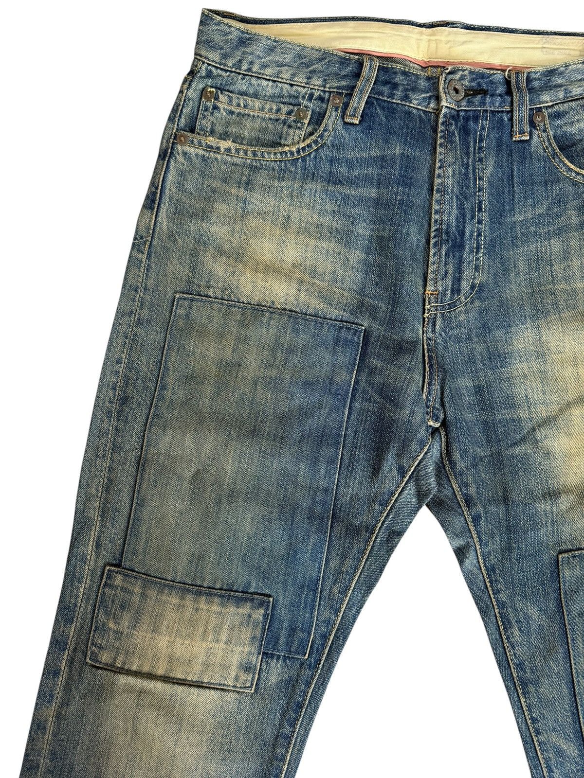 Global Work Vintage Japan Global Work Patchwork Fade Jeans Pants Denim Size US 30 / EU 46 - 3 Thumbnail