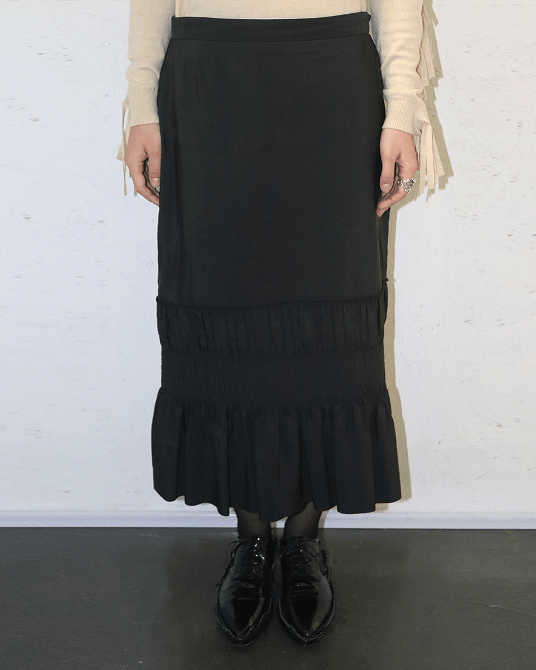 Dries Van Noten Dries Van Noten Frill-Trim Midi Skirt Size 25" / US 0 / IT 36 - 2 Thumbnail