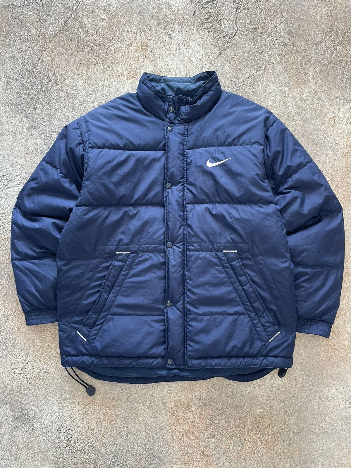 Nike Vintage Nike Big Swoosh Nylon Puffer Jacket Size US S / EU 44-46 / 1 - 3 Thumbnail