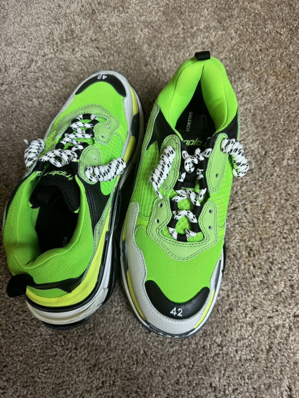 Balenciaga Balenciaga Triple S Green Size US 9 / EU 42 - 8 Thumbnail