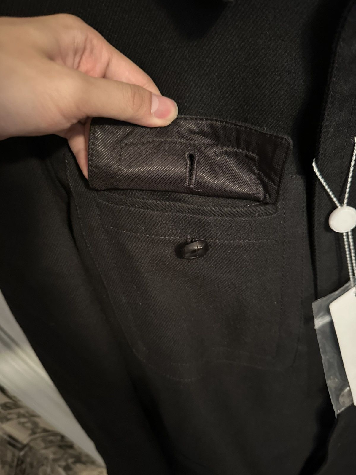 Maison Margiela Maison Marigela Wool Cotton Military Jacket Black Large Size US L / EU 52-54 / 3 - 8 Thumbnail