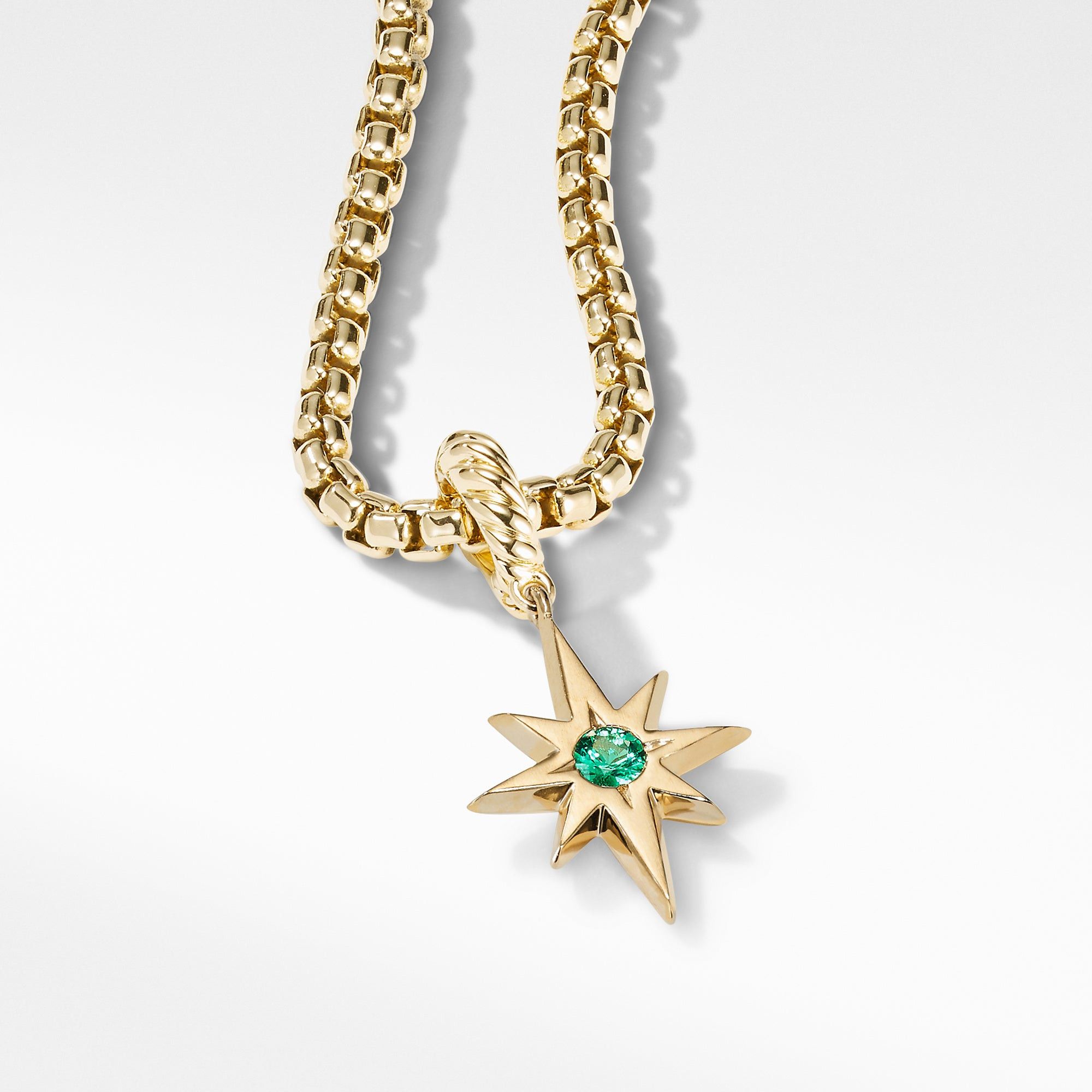David Yurman o1w1db10325 North Star Birthstone Amulet Yellow Gold Emerald Size ONE SIZE - 1 Thumbnail