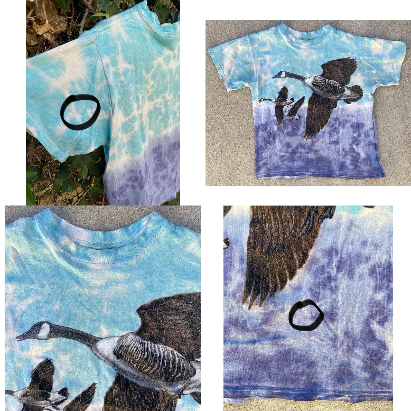 Fruit Of The Loom VINTAGE Canada Goose Graphic Tee Tie Dye T Shirt Worn Size M Nature Tee 90s Size US M / EU 48-50 / 2 - 10 Thumbnail
