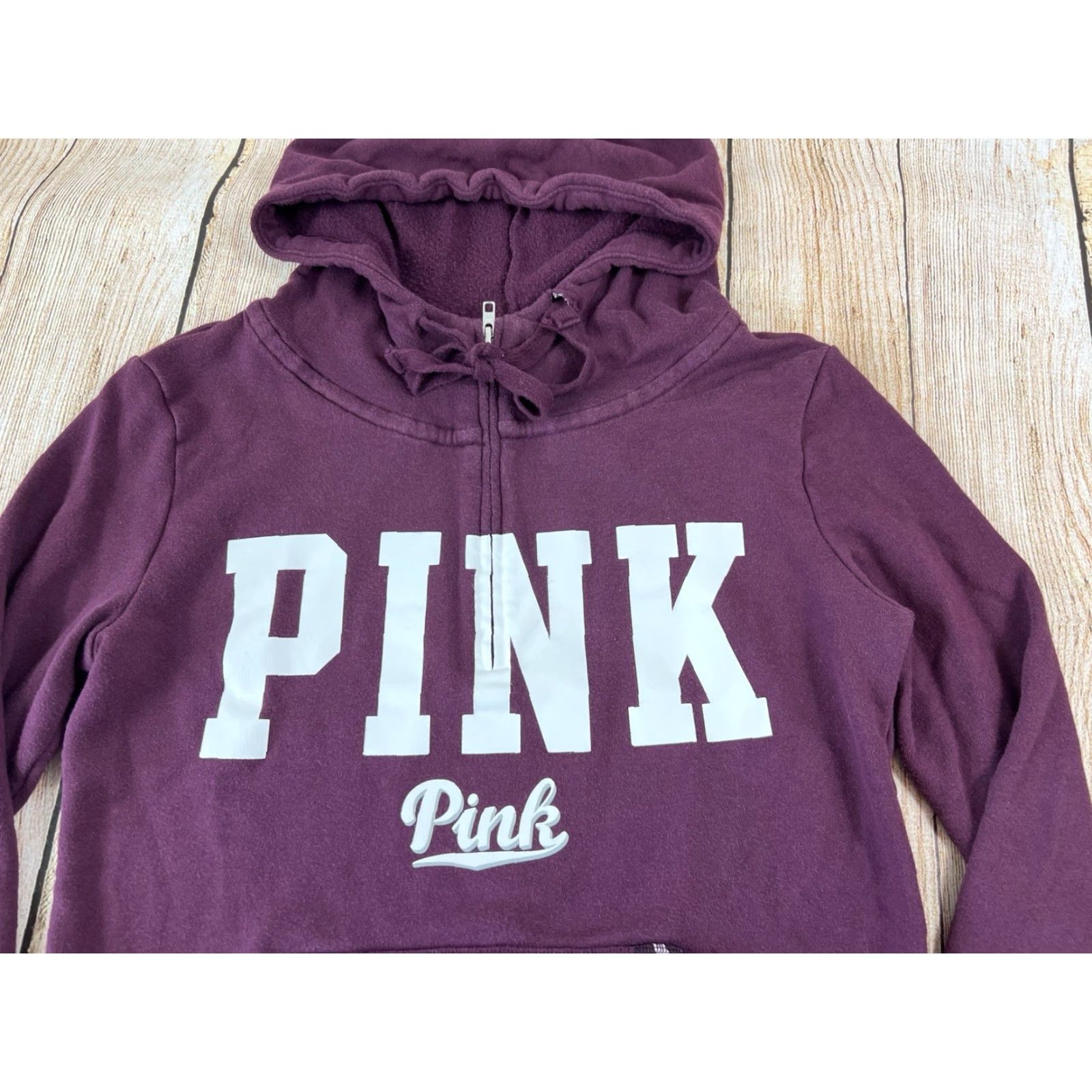 Victoria's Secret Victoria's Secret PINK Hoodie Women's XS Pullover Long Sleeve Logo Pocket Hooded Casual Sweatshirt Pink Cotton Size XS / US 0-2 / IT 36-38 - 3 Thumbnail