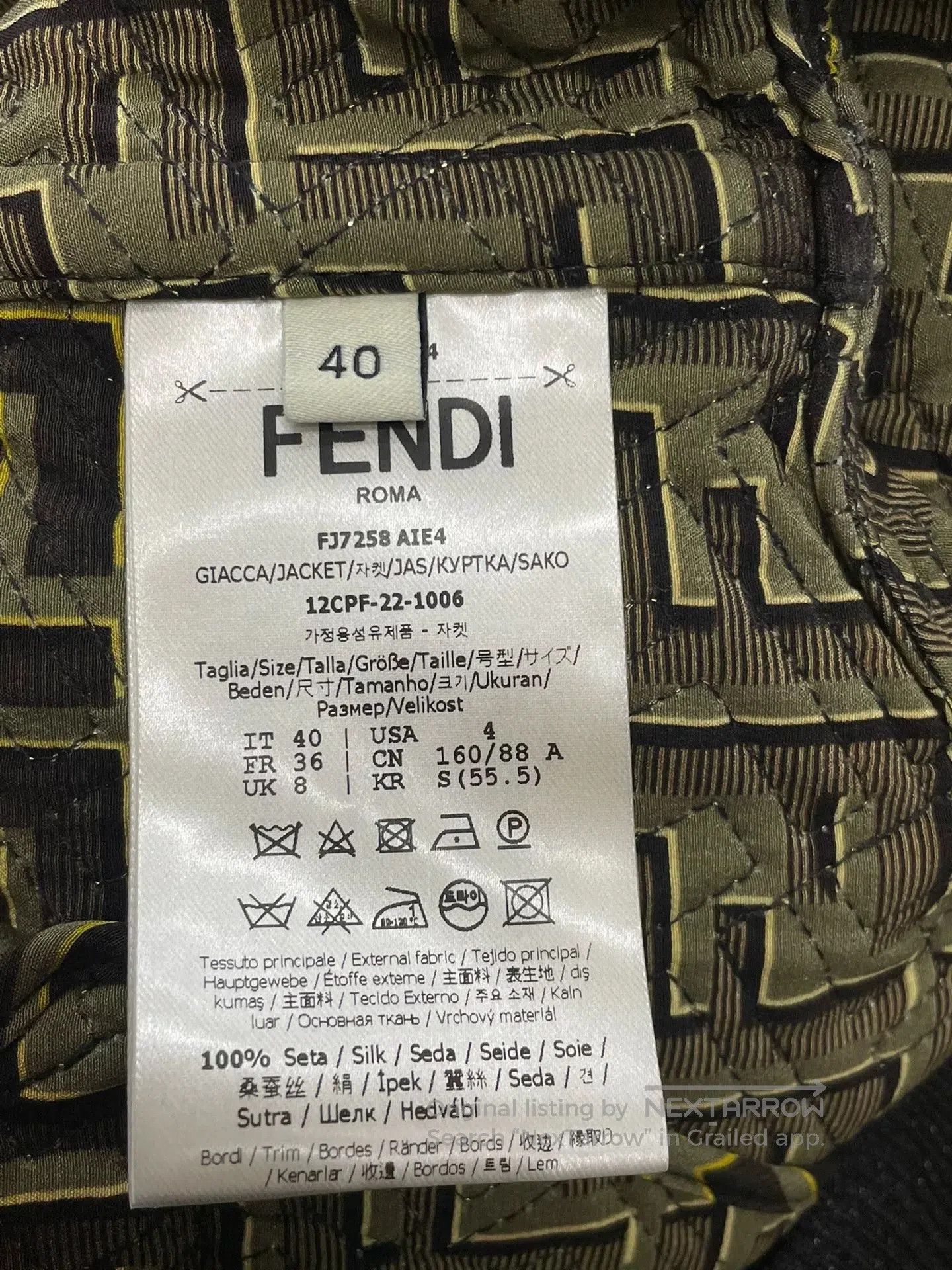 Fendi Fendi Versace Silk Chain Print Zip Jacket. Size S / US 4 / IT 40 - 5 Thumbnail