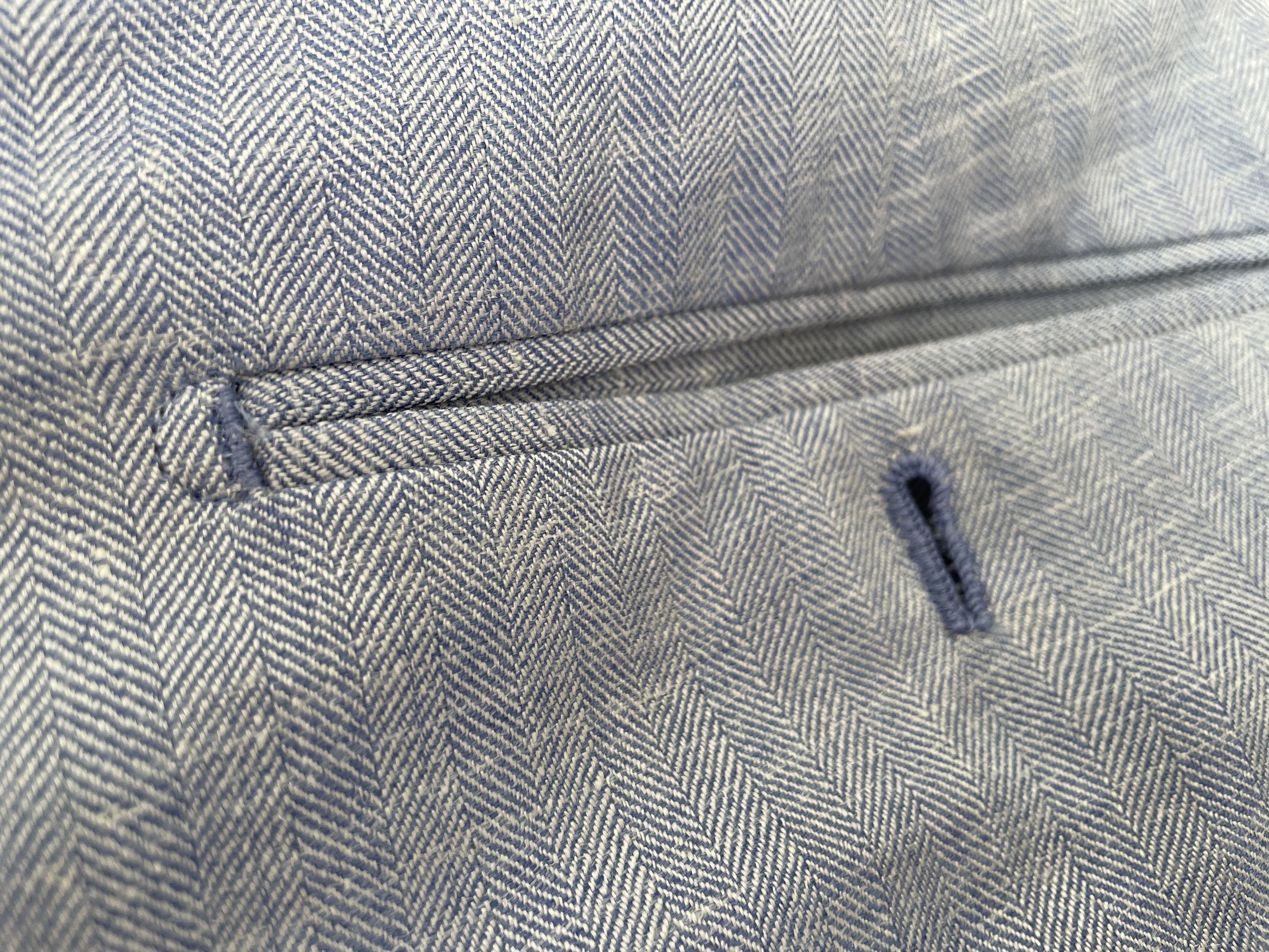 Other NWT Cavour light blue herringbone trousers, size EU50\w34 Size US 34 / EU 50 - 4 Thumbnail