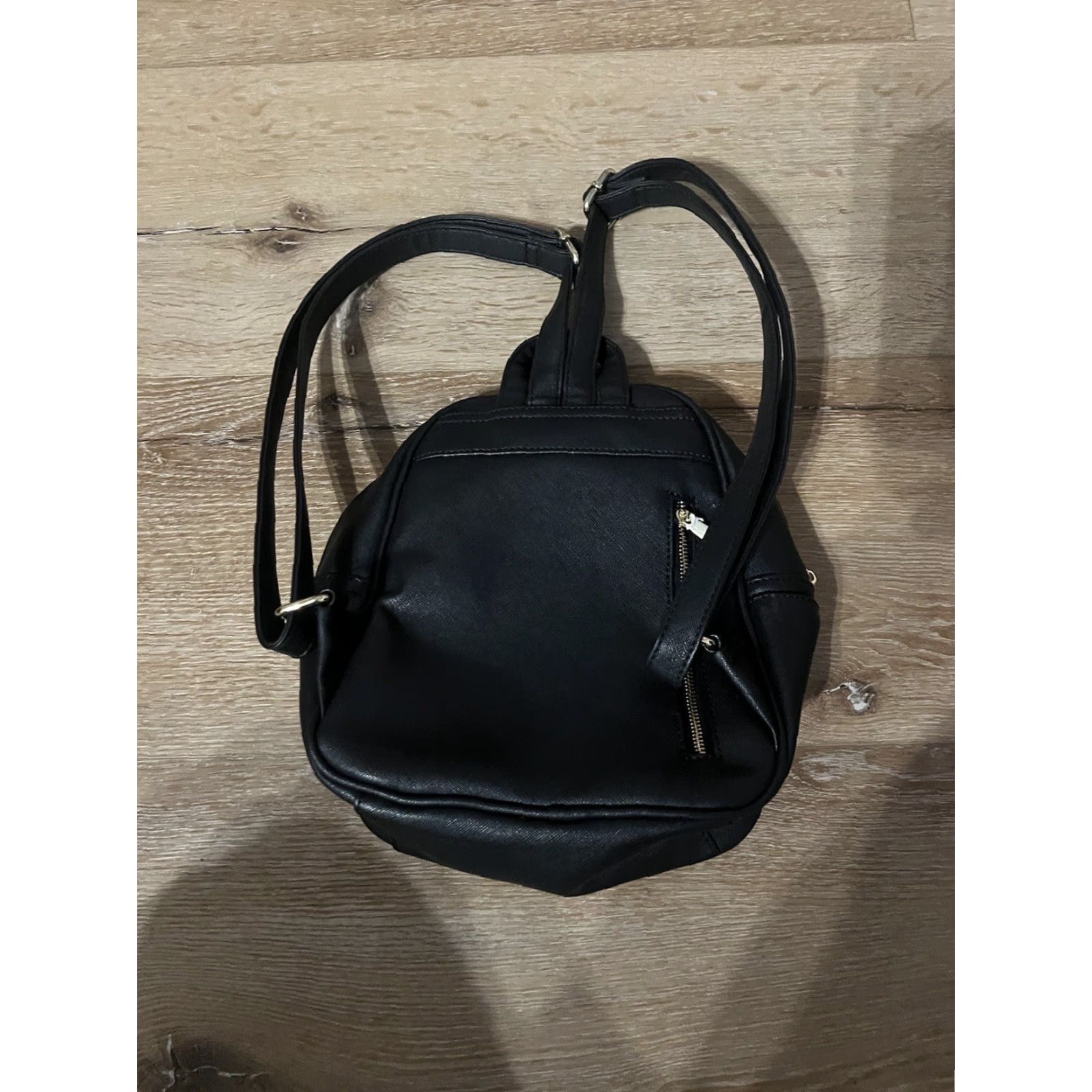 Vintage VINTAGE Mini Bat Purse Gothic Leather Backpack Goth Backpack With Wings Mini Bookbags Backpack Womens Black Polyester Size ONE SIZE - 2 Thumbnail