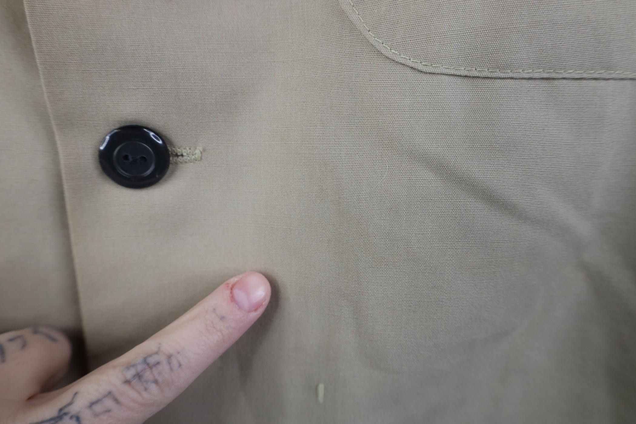 Vintage Vintage 60s 70s Button Work Suit Blazer Jacket Beige USA Size XS / US 0-2 / IT 36-38 - 10 Thumbnail