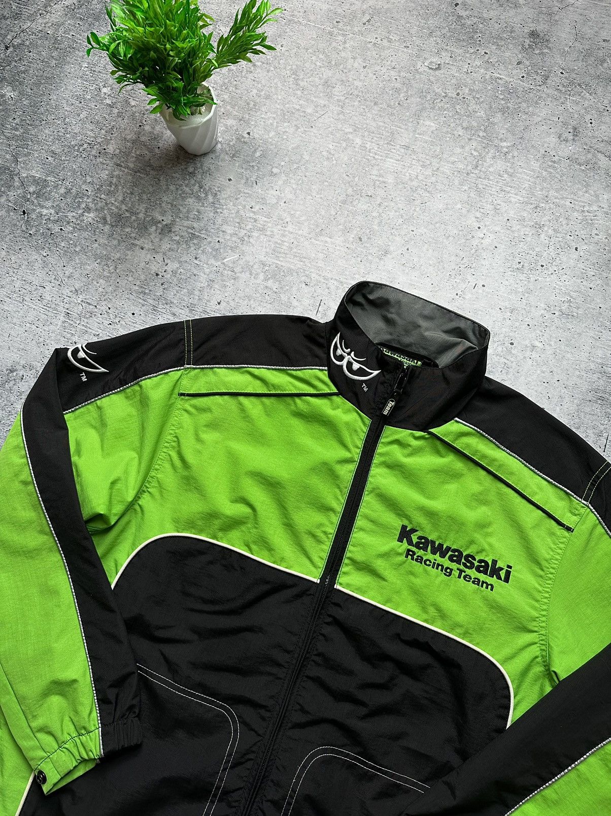 Other Vintage Kawasaki Team Eckl 2003 Racing Motogp Jacket Size US S / EU 44-46 / 1 - 6 Thumbnail