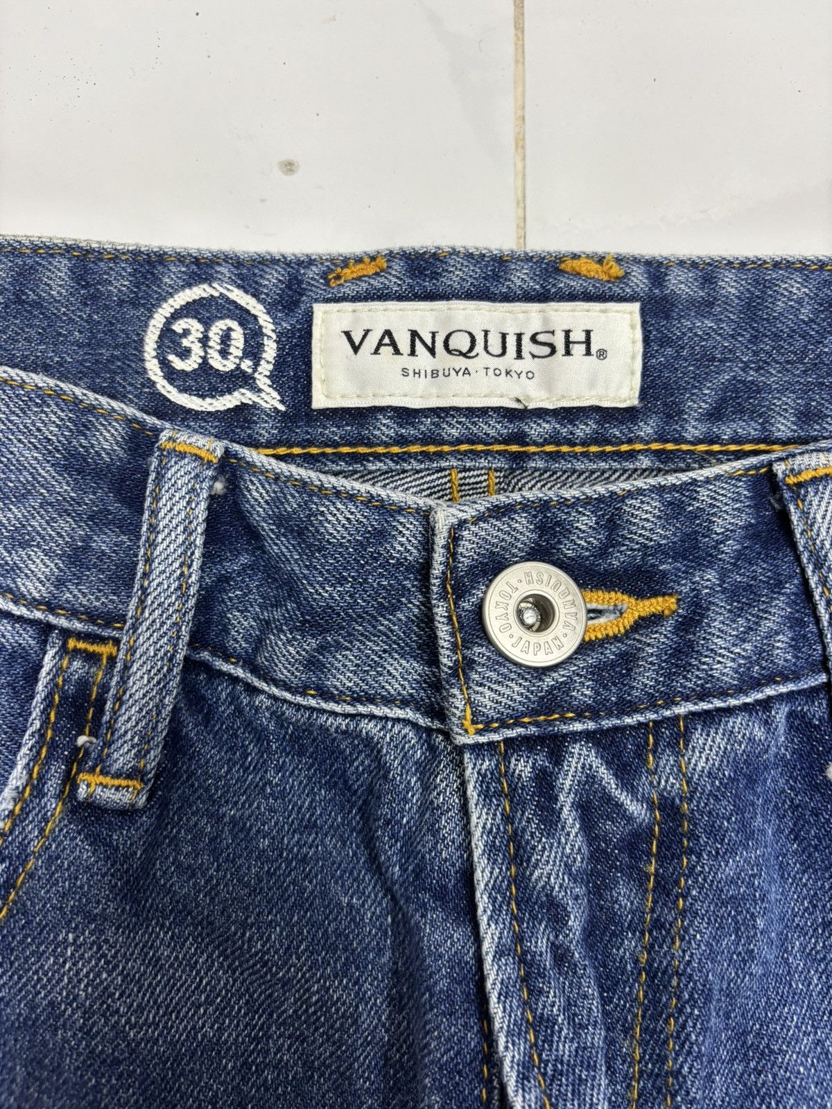 Japanese Brand × Vanquish Vintage Vanquish Ripped Regular Straight Jeans Size US 31 - 9 Thumbnail