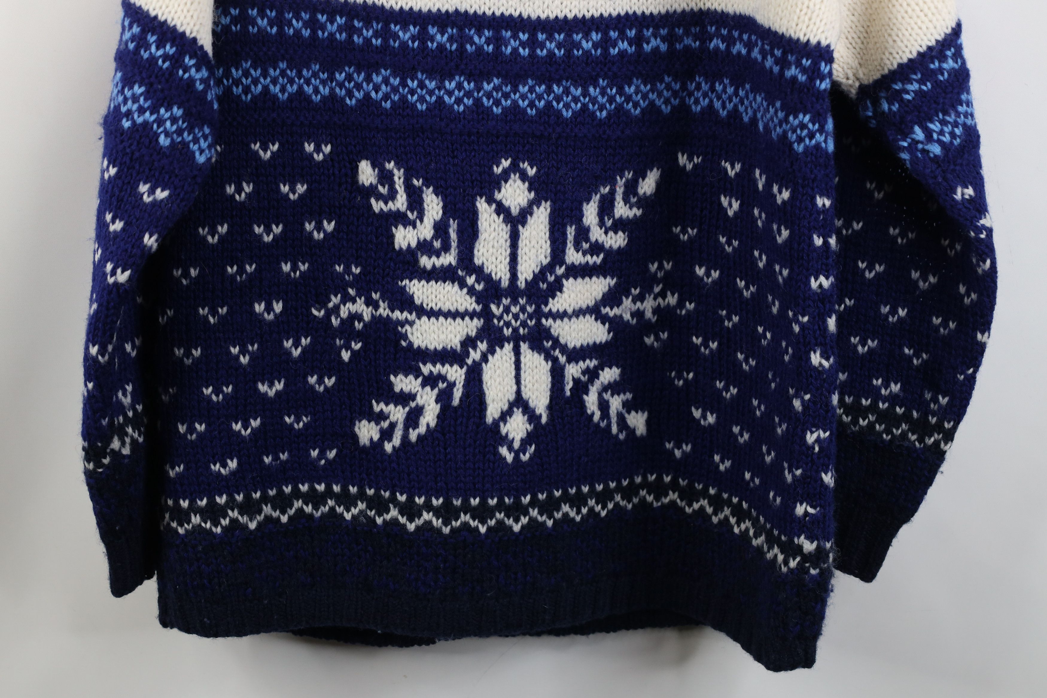 Vintage Vintage 90s Streetwear Fair Isle Snowflake Mock Neck Sweater Size M / US 6-8 / IT 42-44 - 10 Thumbnail