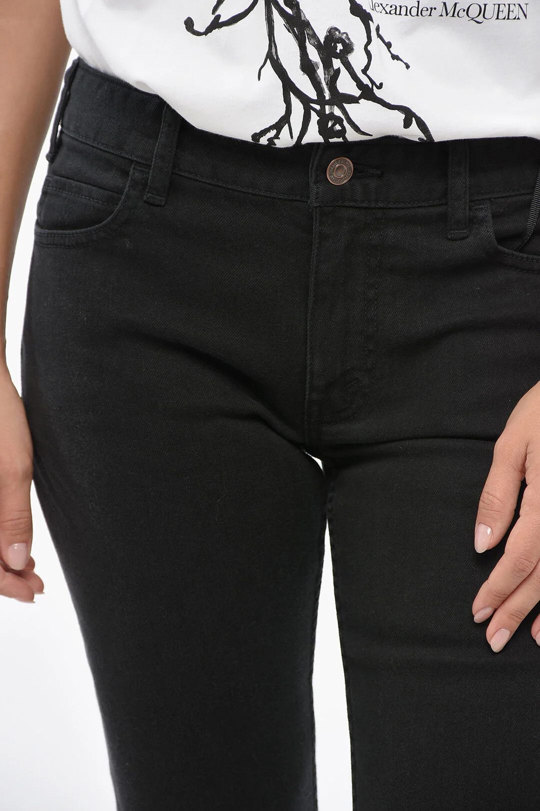 Celine og1mm0326 Slim-Fit Dark-Wash Jeans in Black Size 28" / US 6 / IT 42 - 3 Thumbnail