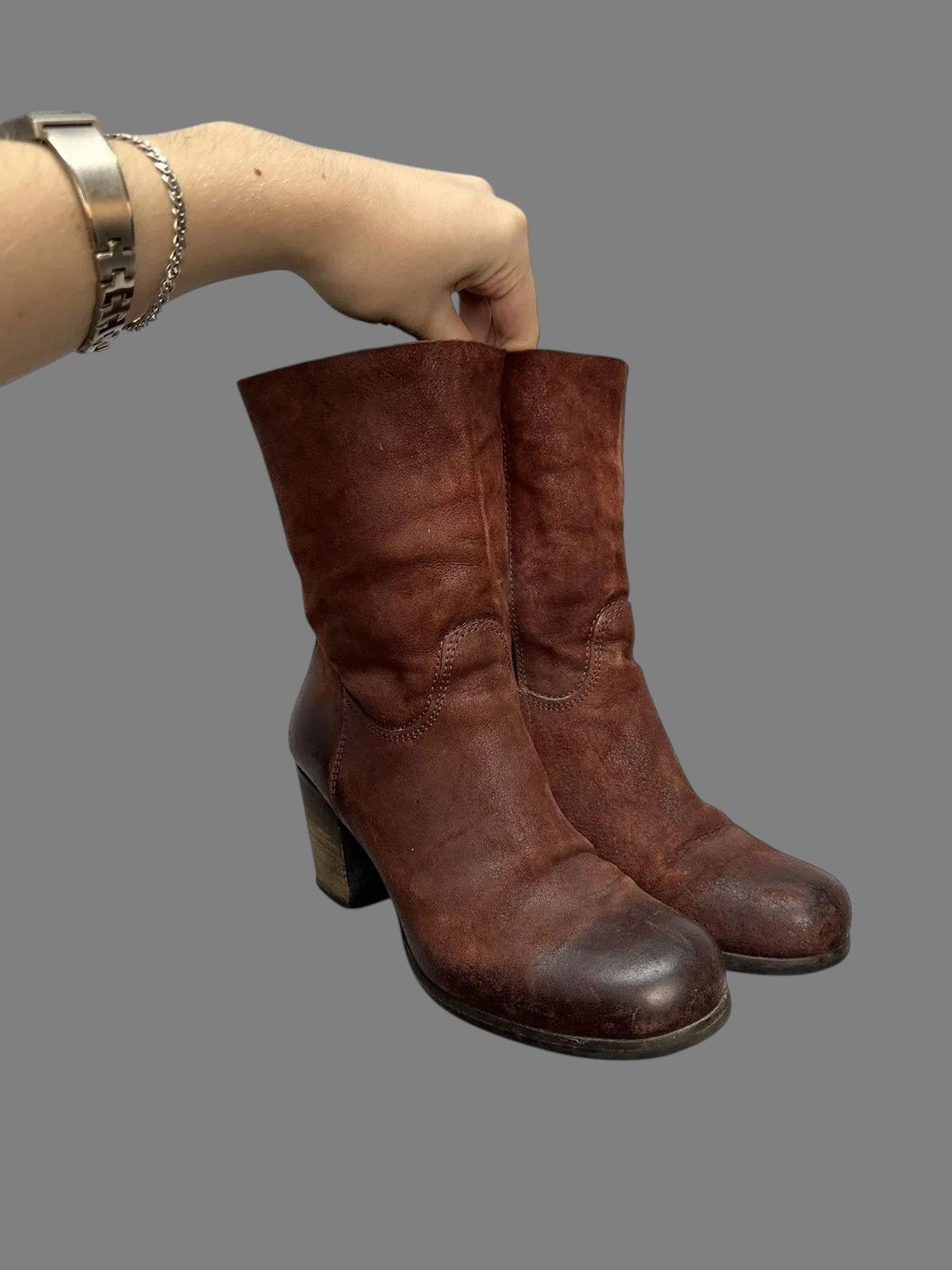 A.S.98 Rare Leather Boots Japan LGB Hight Vintage Rick owens style Size US 7 / IT 37 - 1 Thumbnail
