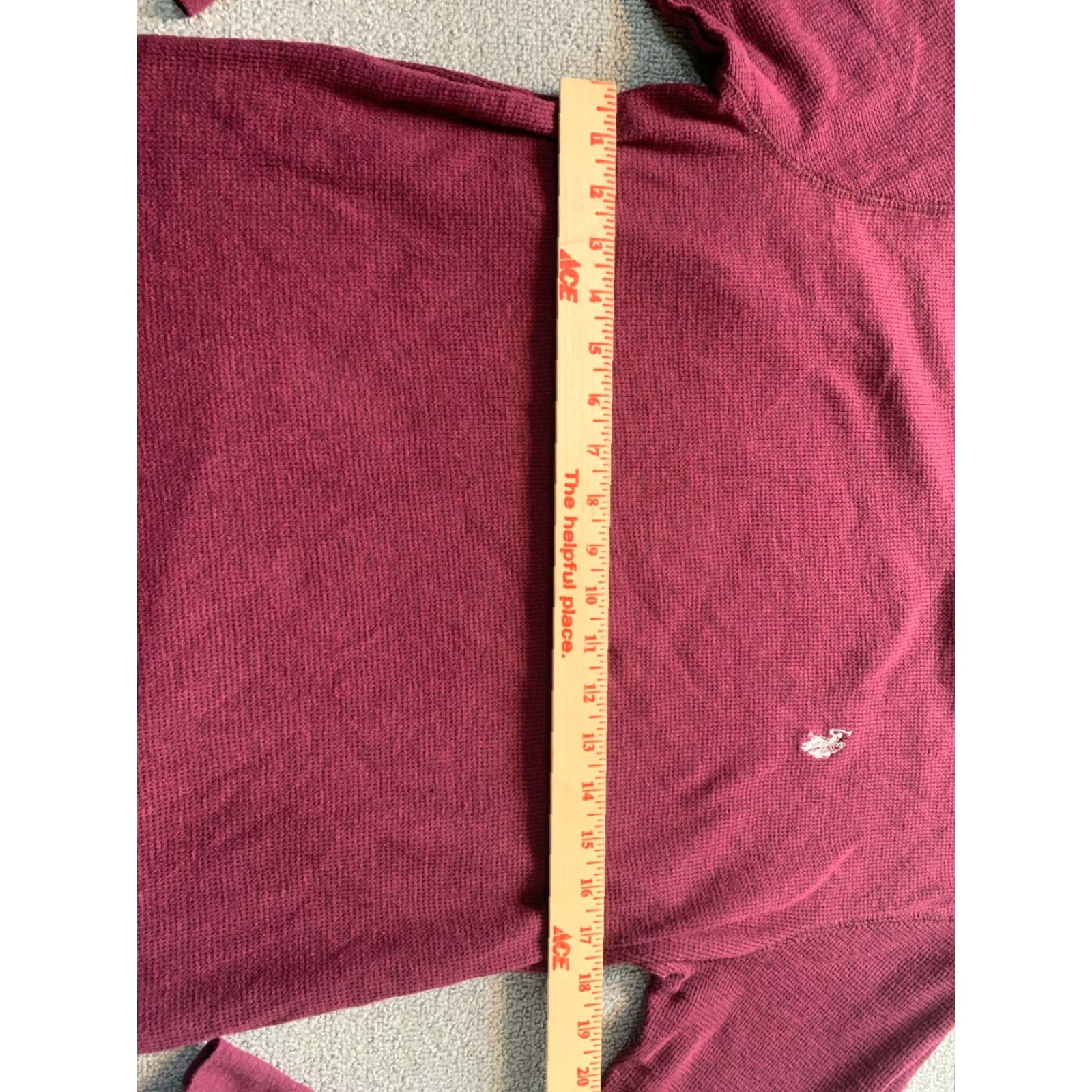 Vintage U.S. Polo Assn Long Sleeve Mens Shirt L Maroon Dress Shirt Cotton Blend Buttoned Collared Regular Fit Logo - Red Size US L / EU 52-54 / 3 - 5 Thumbnail