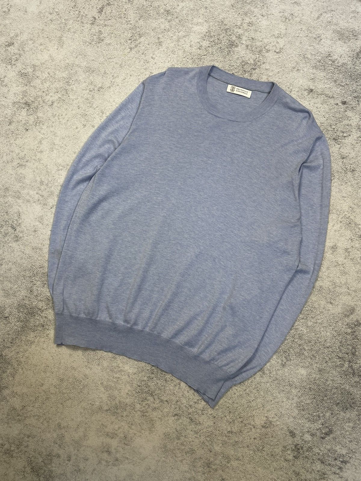 Brunello Cucinelli Brunello Cucinelli blue sweatshirt Size US L / EU 52-54 / 3 - 3 Thumbnail