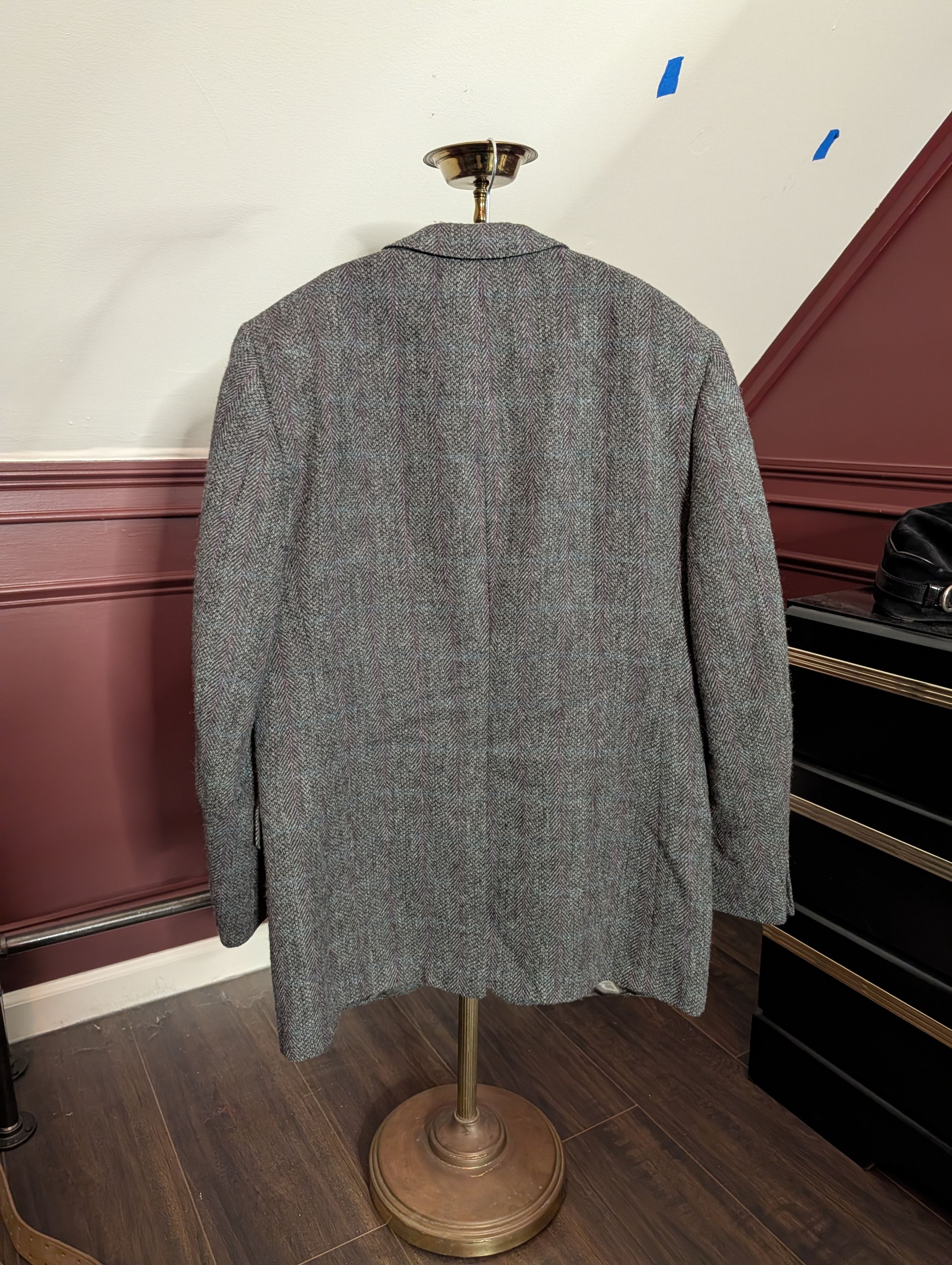 A.O. CMS A.O. White VTG soft herringbone plaid sport coat MiUSA Size 40R - 7 Thumbnail
