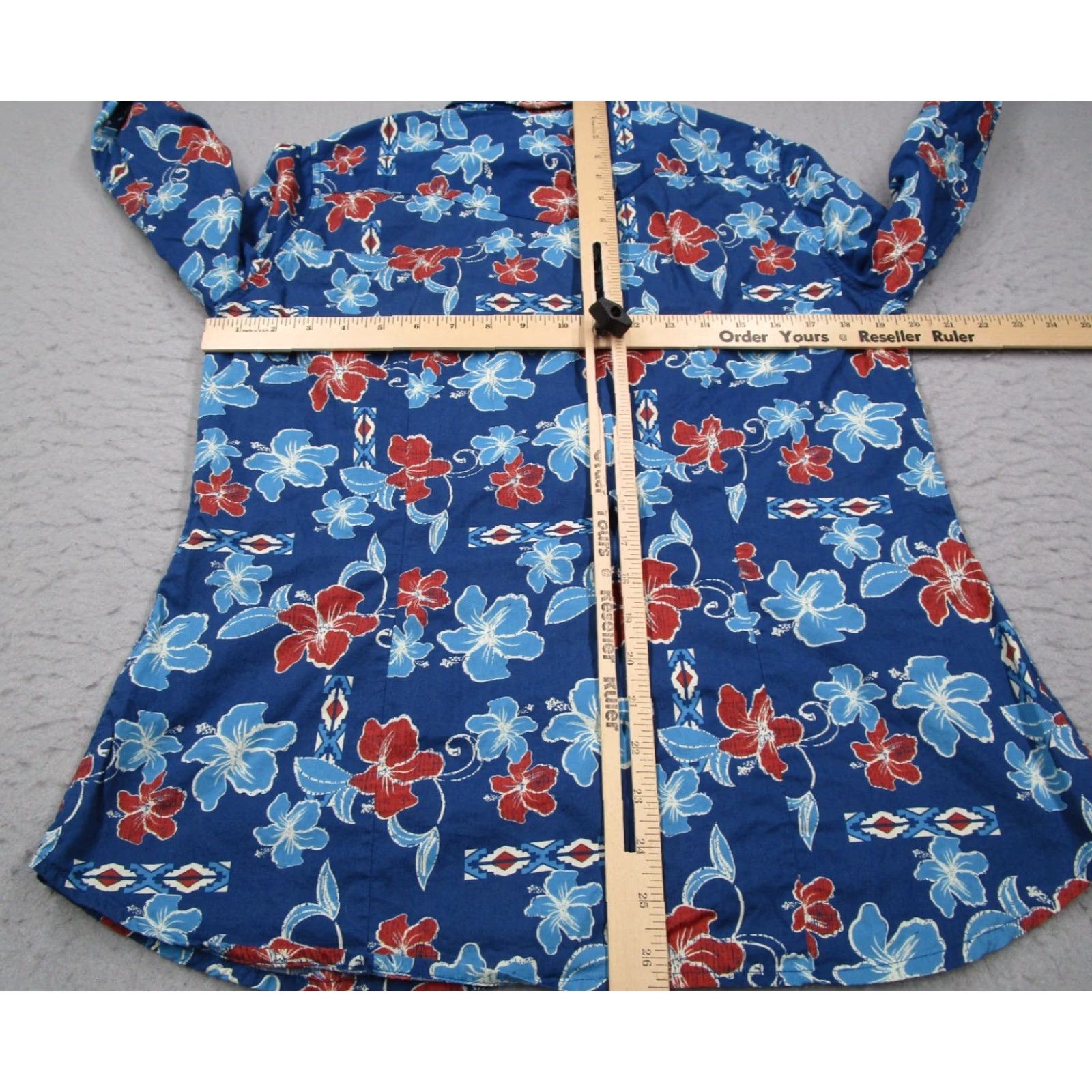 Roper VINTAGE Roper Women's Long Sleeve Button-Up Shirt Casual Western Floral Aztec Cotton Size L Blue Size L / US 10 / IT 46 - 6 Thumbnail
