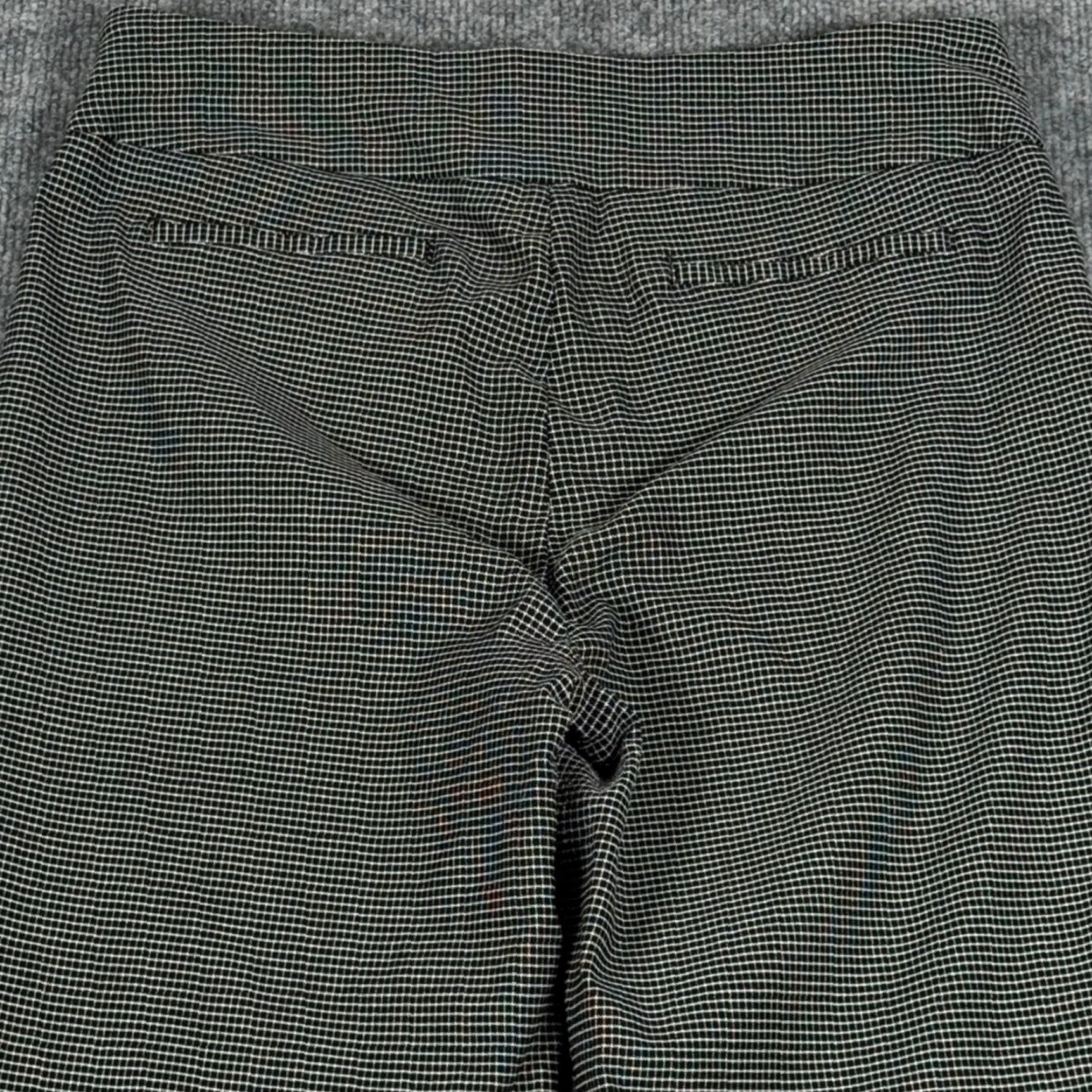 Vintage Hillary Radley Pants M Black Gingham Check Straight Leg Pull On Workwear Casual Dress Pants Womens Regular Size 32" / US 10 / IT 46 - 5 Thumbnail