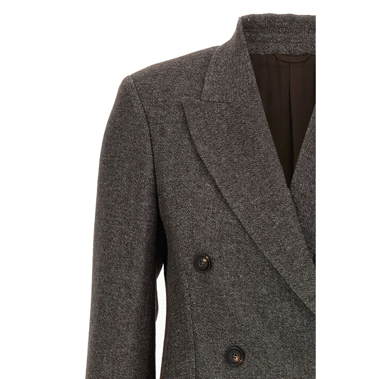 Brunello Cucinelli BRUNELLO CUCINELLI Brown/Gray Tweed Blazer Jacket New & Auth Size XS / US 0-2 / IT 36-38 - 3 Thumbnail