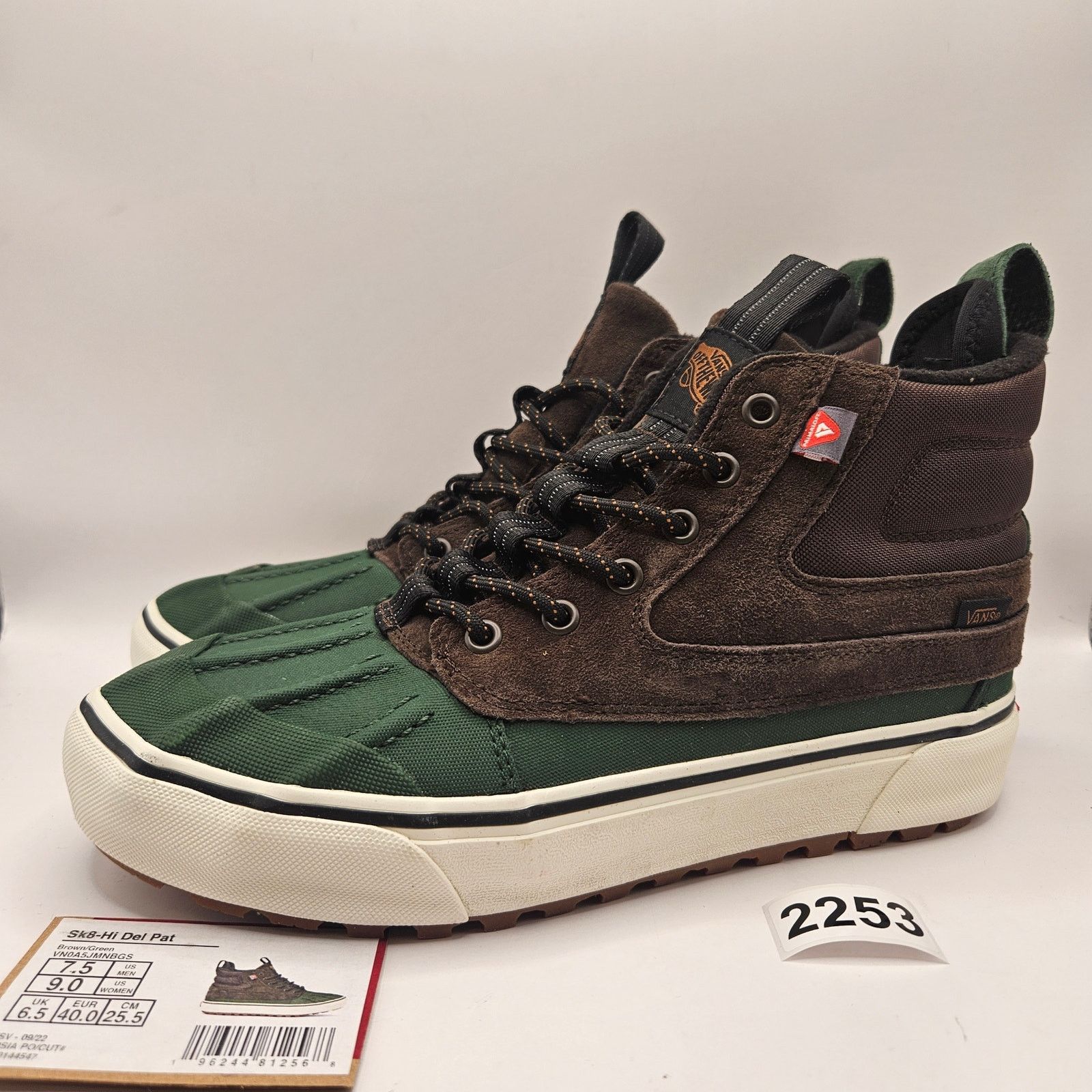 Vans VANS MEN'S 7.5 SK8-HI DEL PATO MTE-2 UTILITY BOOTS BROWN Size US 7.5 / EU 40-41 - 1 Thumbnail