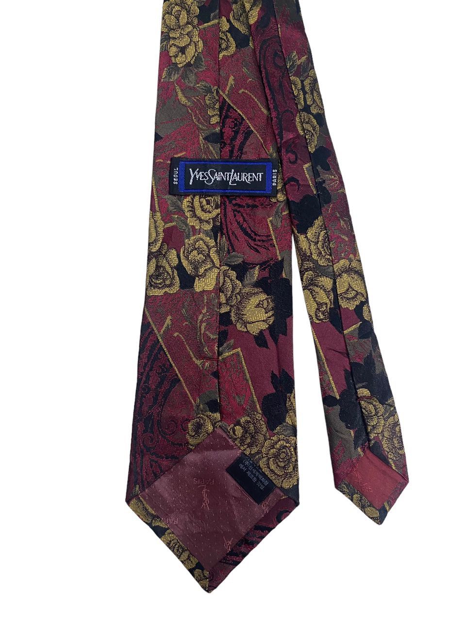 Vintage ‼️VINTAGE YVES SAINT LAURENT Paris Necktie silk tie Size ONE SIZE - 2 Thumbnail