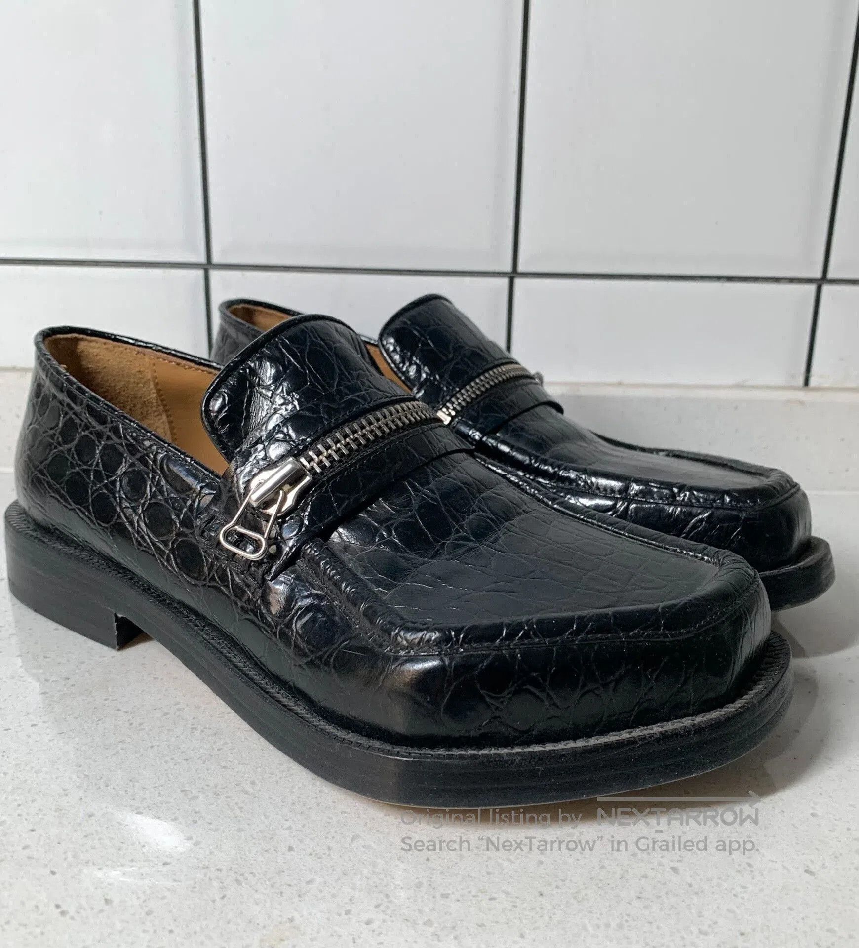 Magliano Magliano Crocodile Pattern Leather Shoes. Size US 7 / EU 40 - 2 Thumbnail