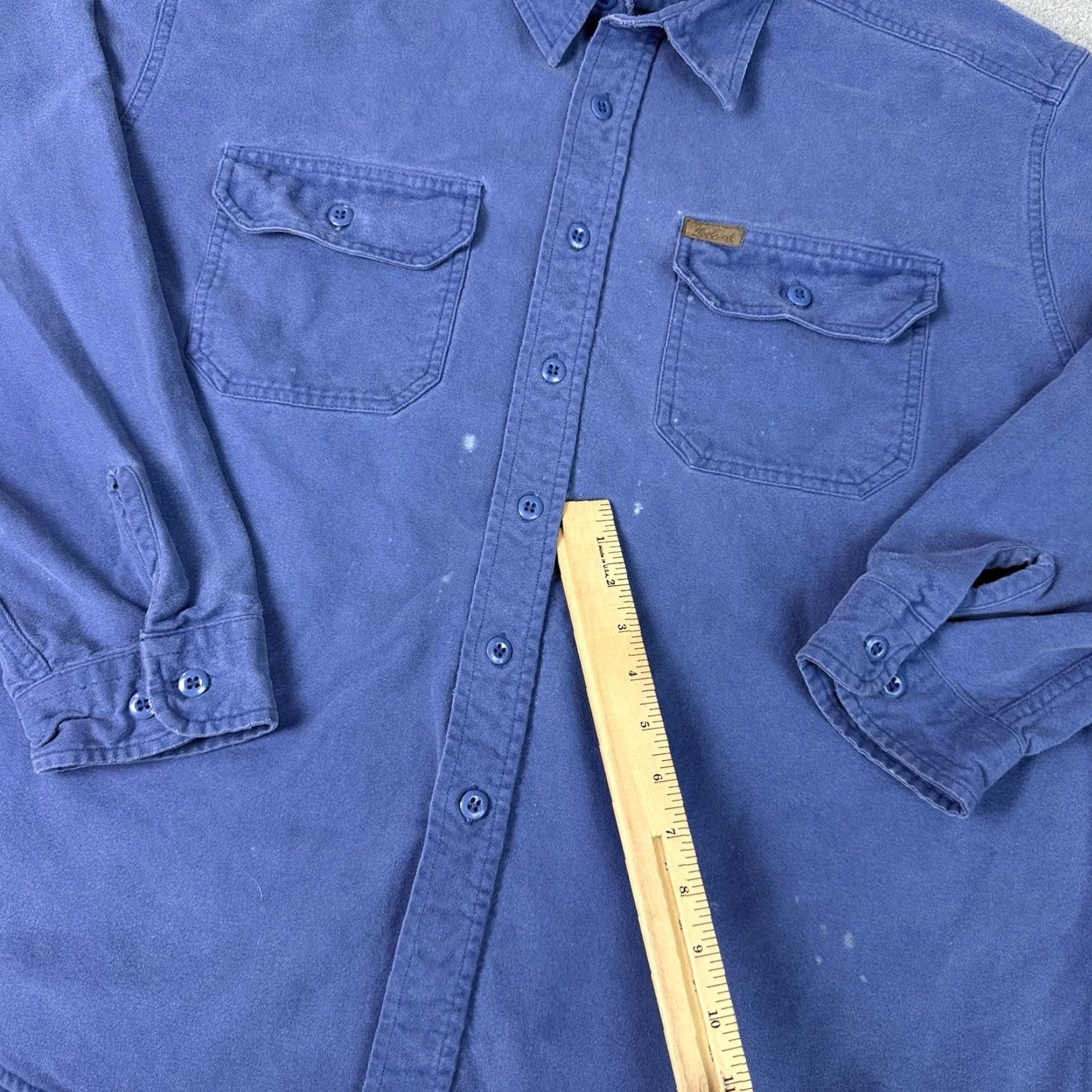 Vintage VINTAGE Woolrich Shirt Adult XL Blue Chamois Button-Up Long Sleeve Casual Distressed Size US XL / EU 56 / 4 - 6 Thumbnail