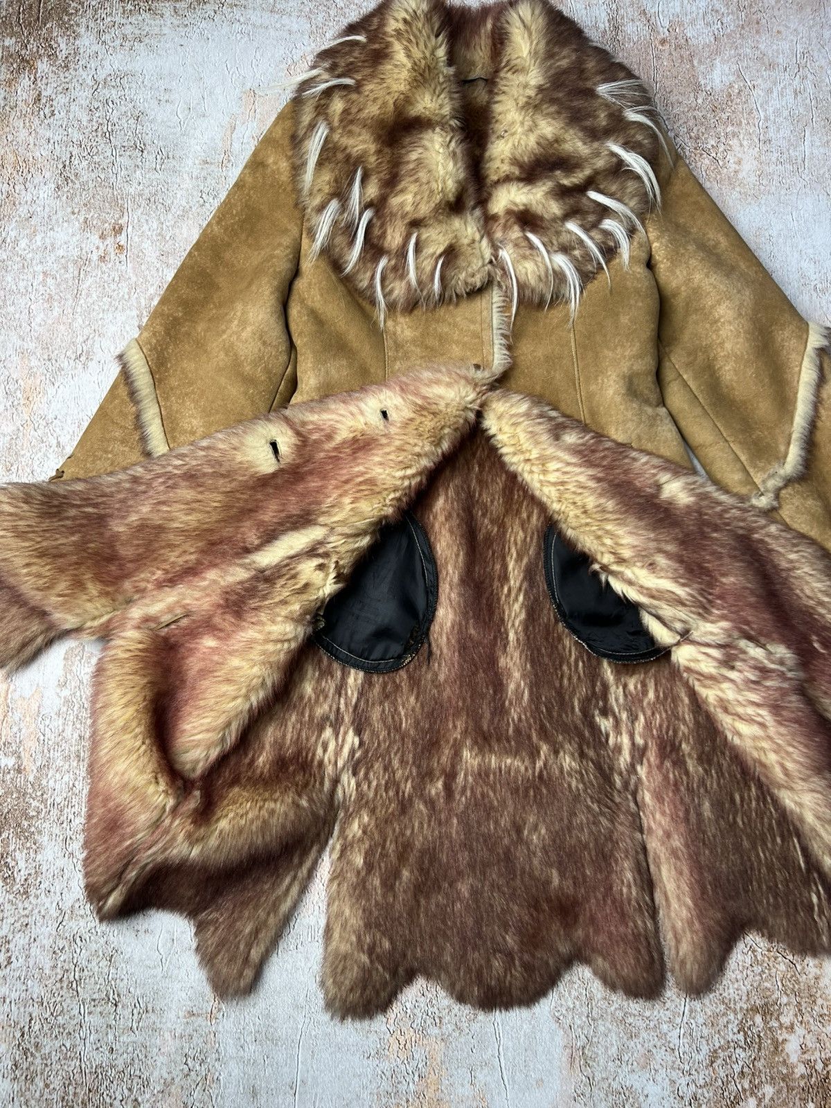 Vintage Vintage faux fur avant garde coat Size S / US 4 / IT 40 - 6 Thumbnail