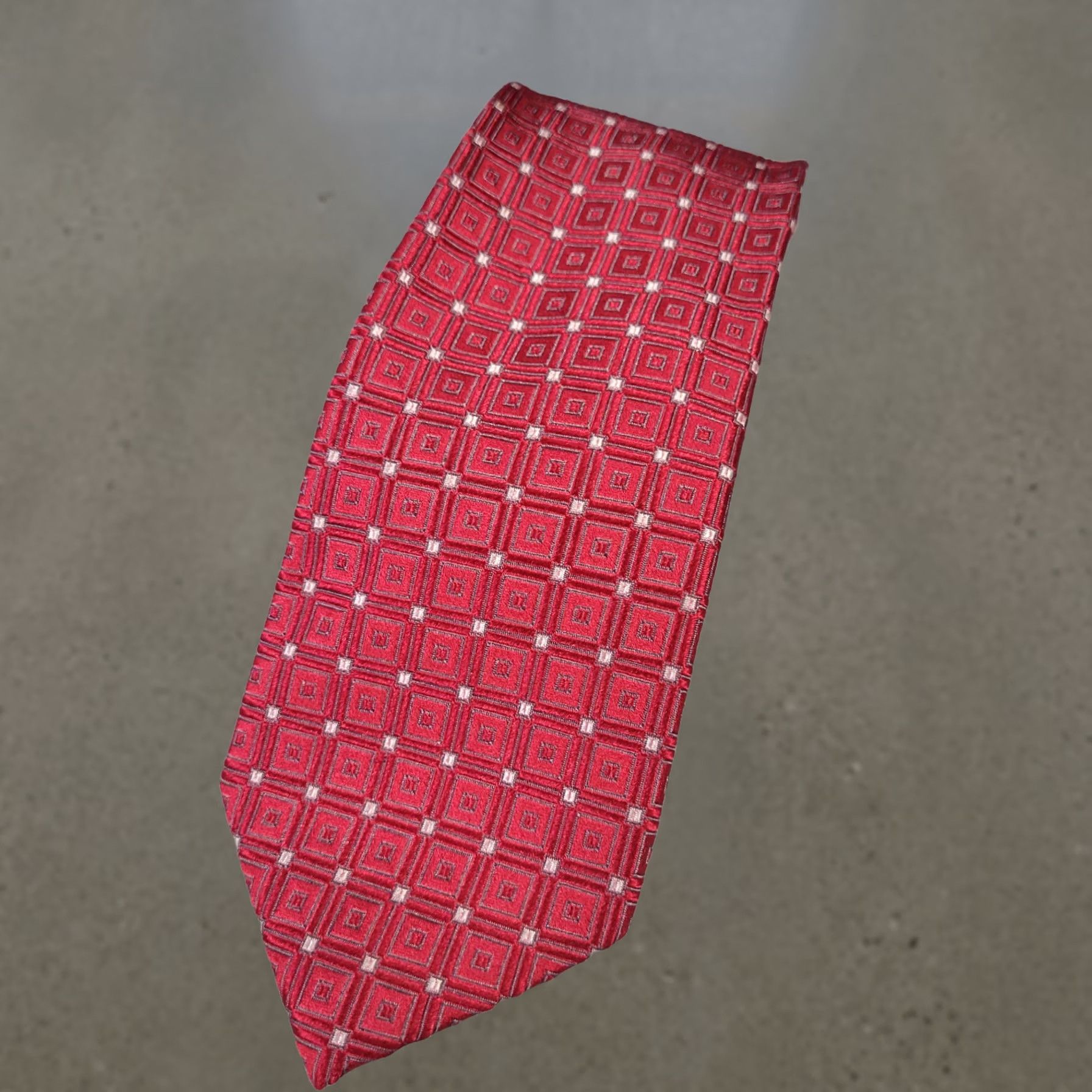 Vintage VINTAGE Donald J. Trump Silk Necktie Red Check Gold Bar Long 60” Tie Mens Red Silk Necktie PMID Size ONE SIZE - 1 Thumbnail