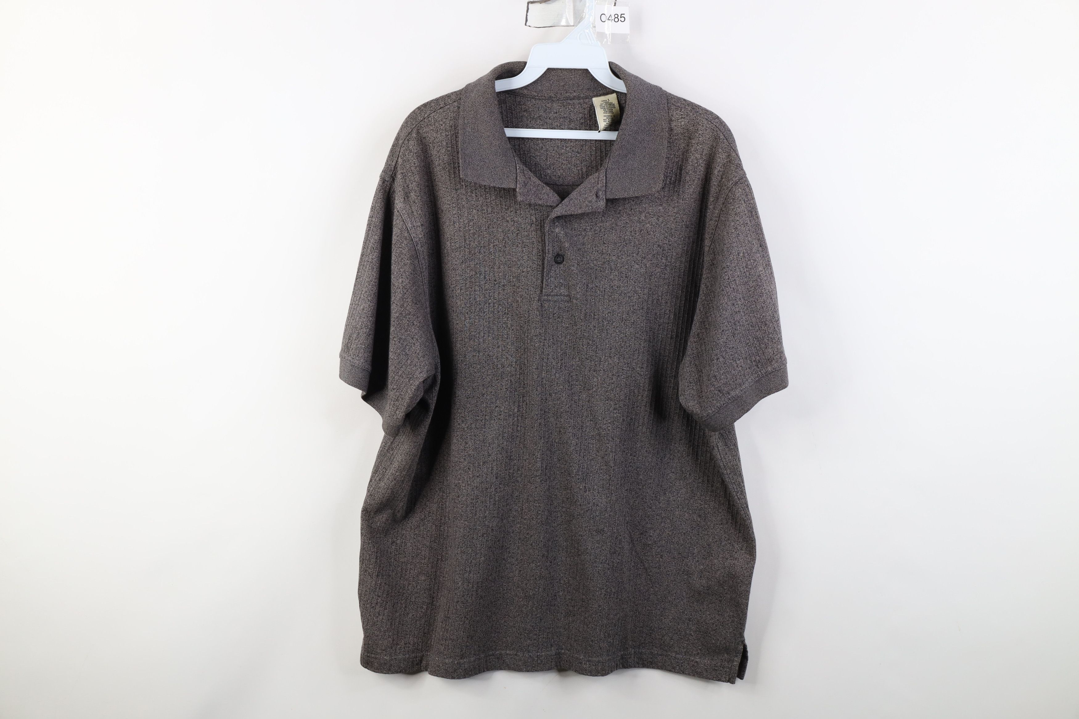 Vintage Vintage 90s Y2K Streetwear Fleck Ribbed Knit Golf Polo Shirt Size US L / EU 52-54 / 3 - 1 Thumbnail