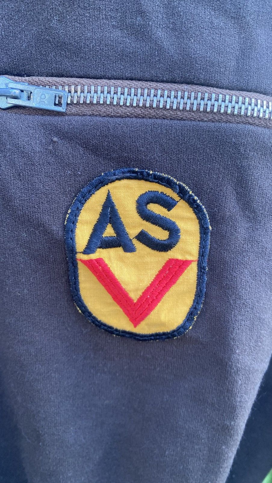 Vintage 1970s ASV East German (NVA) quarter-zip track sweater. Size US M / EU 48-50 / 2 - 3 Thumbnail