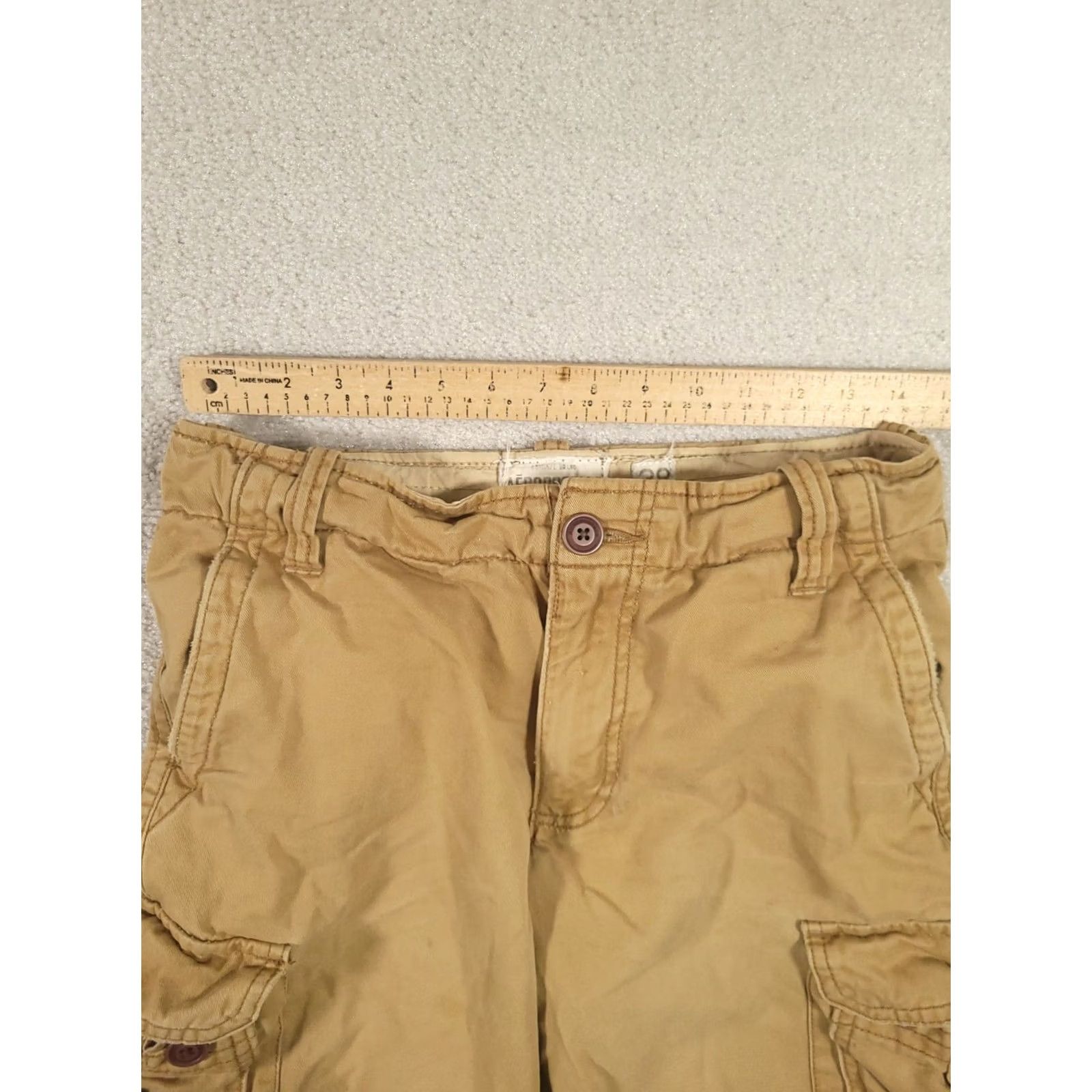 Aeropostale AeroPostale Shorts Mens 28 Khaki Authentic Cargo A87 Utility Skater Grunge Faded Size US 28 / EU 44 - 3 Thumbnail