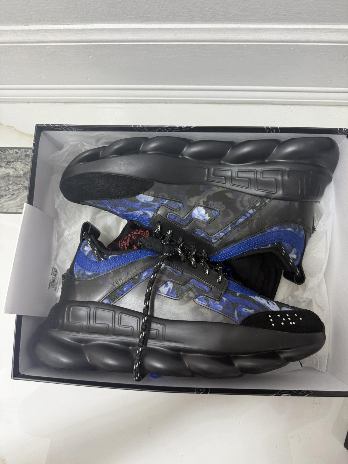 Versace Versace Chain Reaction Blue Barq Sneakers Size 45 Brand New Size US 12 / EU 45 - 1 Thumbnail